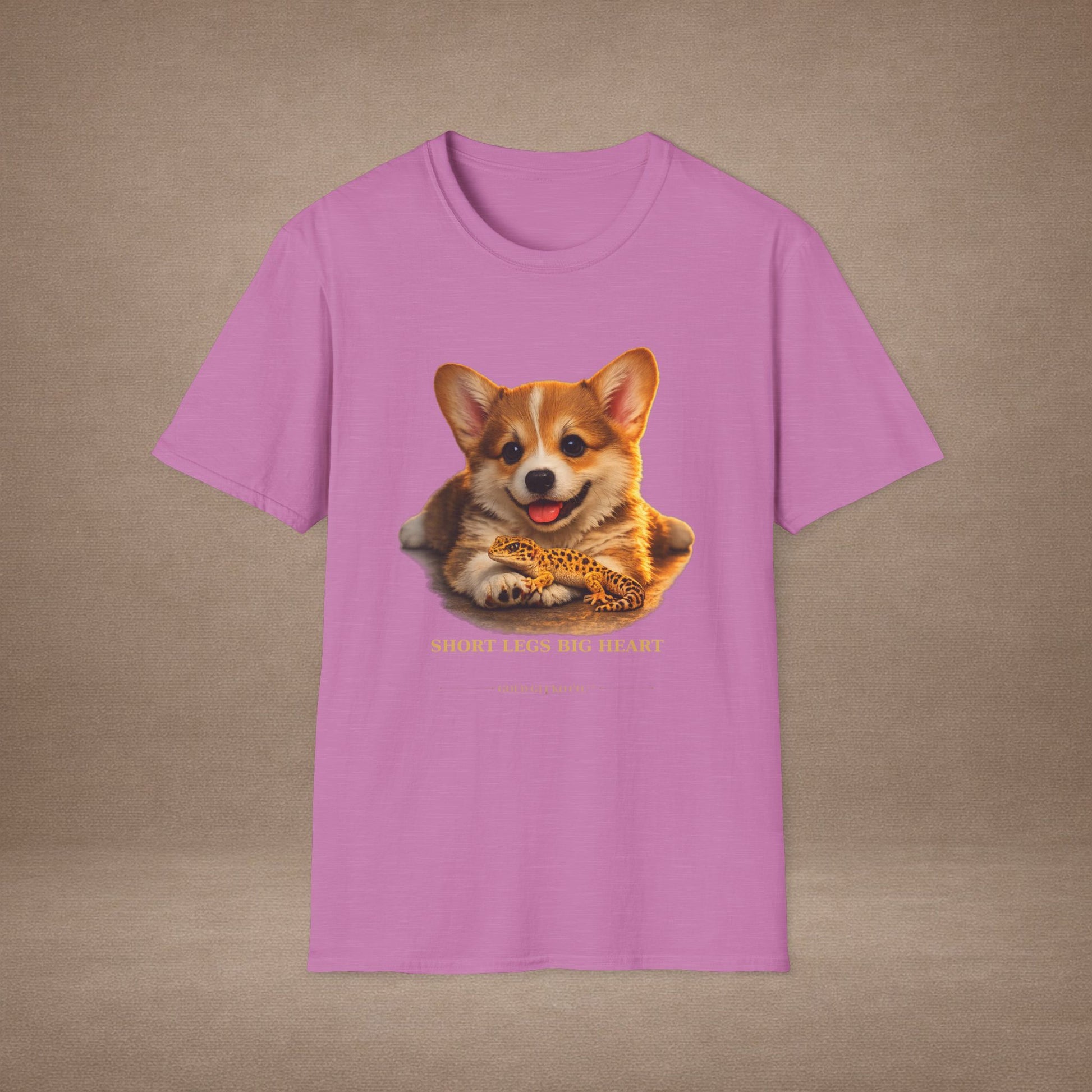 Corgi — Short Legs Big Heart — cinematic photoreal portraits of beloved dog breeds paired w. Gold Gecko Co. Puppies & Geckos collection.