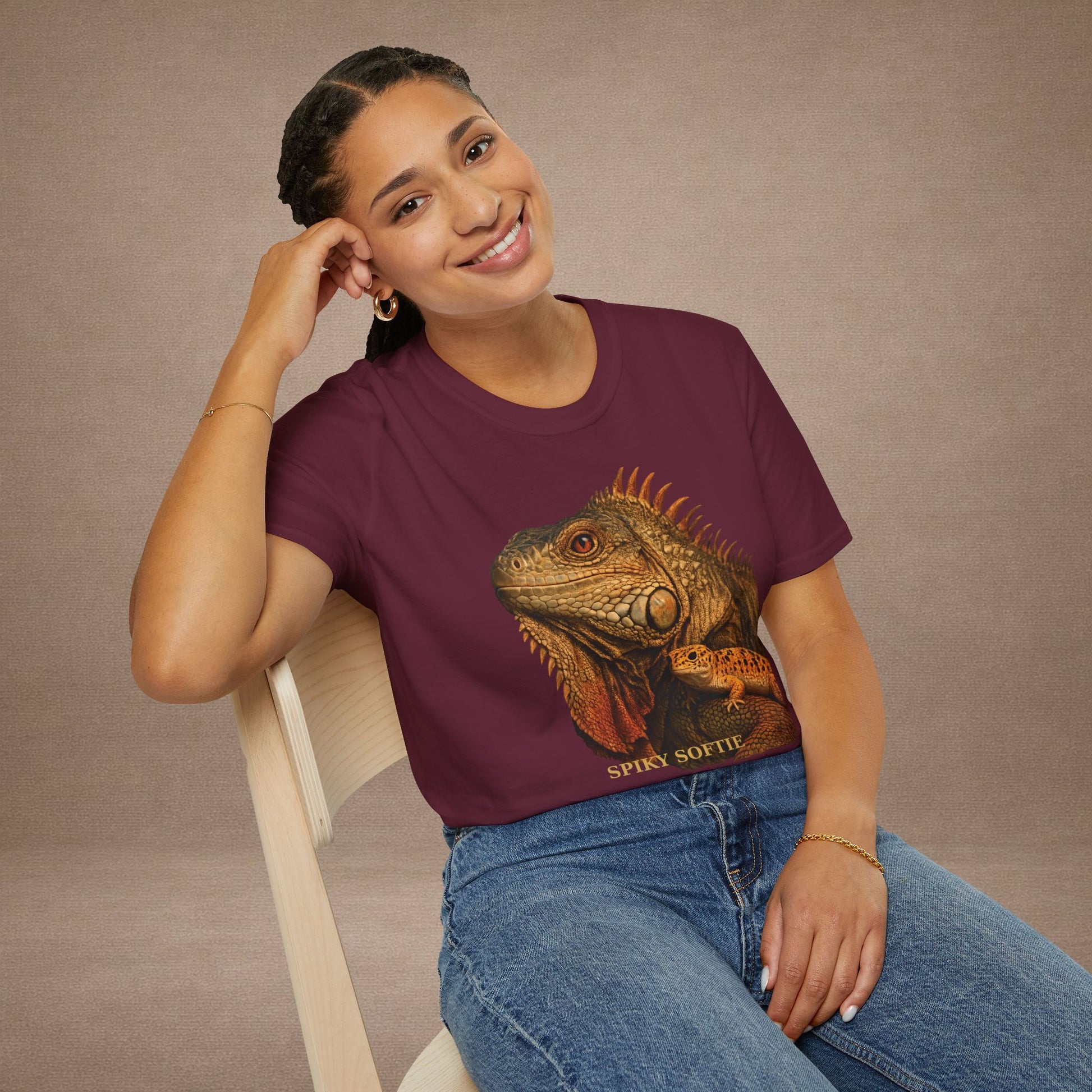 Iguana — Spiky Softie — photoreal reptile portraits — the ultimate herp appreciation. Gold Gecko Co. Reptile Roll Call collection.