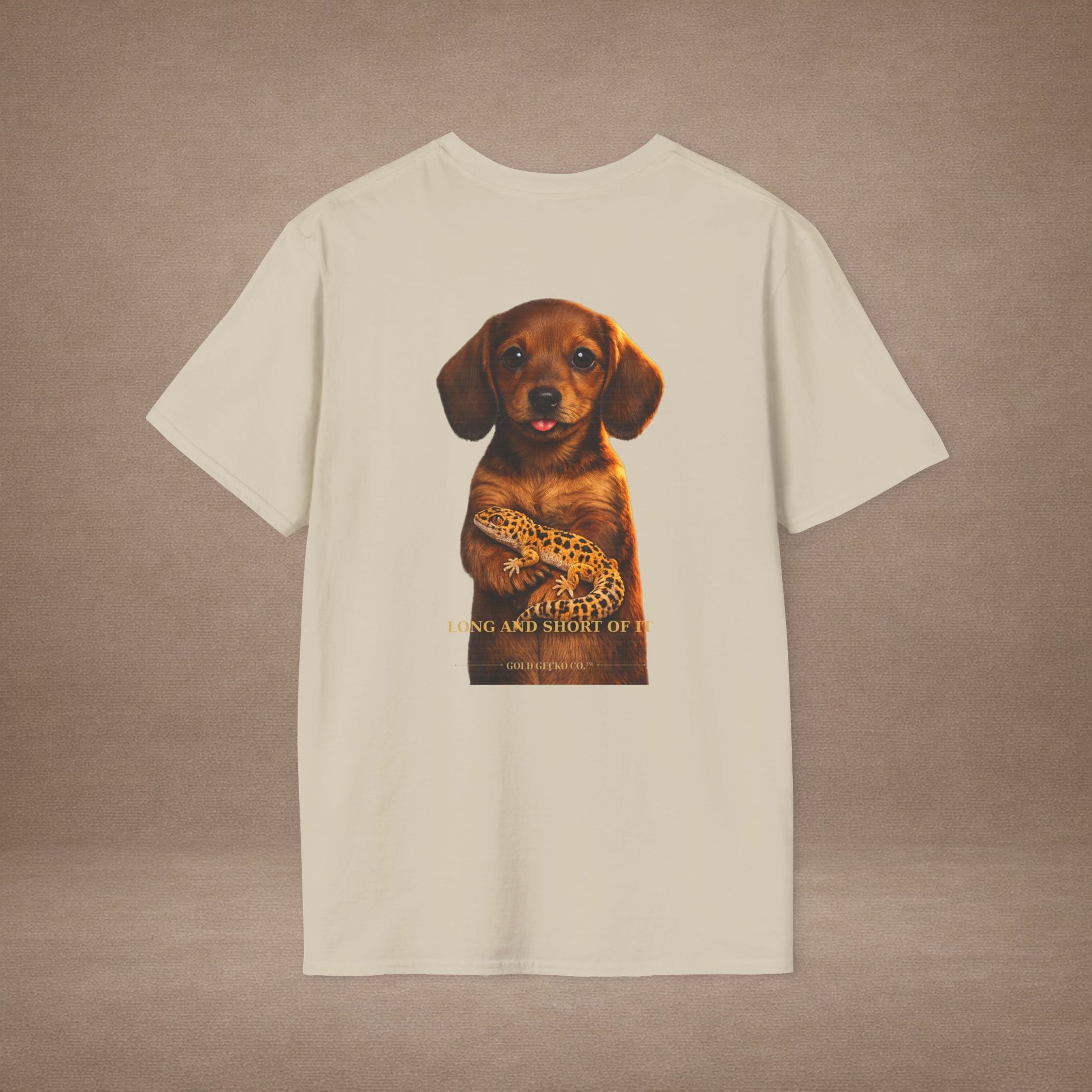 Dachshund — Long And Short Of It — cinematic photoreal portraits of beloved dog breeds paired w. Gold Gecko Co. Puppies & Geckos collection.