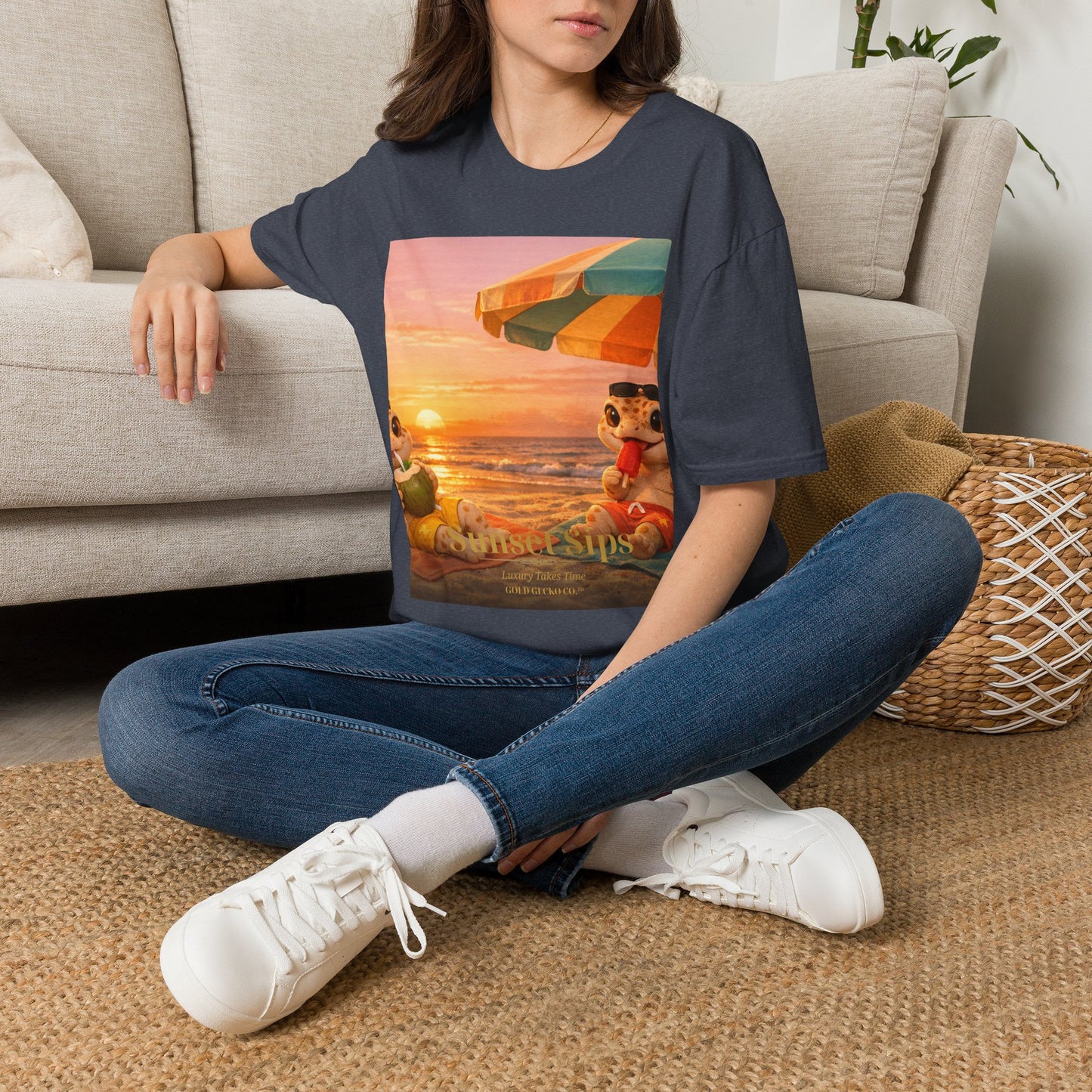 Col1404-04-V2-TS-Gildan64000-SunsetSips-Realistic-GoldGeckoCo