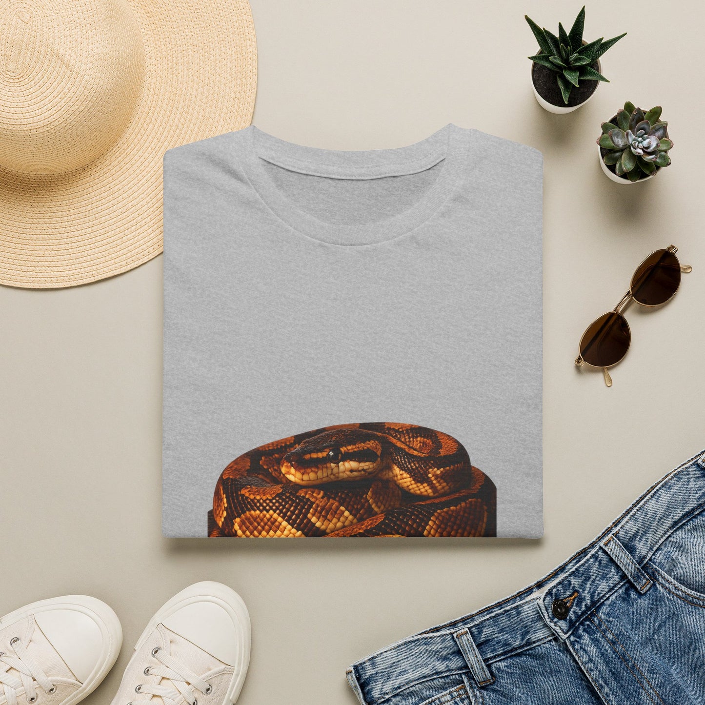 Ball Python — Coiled And Chill — photoreal reptile portraits — the ultimate herp appreciation. Gold Gecko Co. Reptile Roll Call collection.