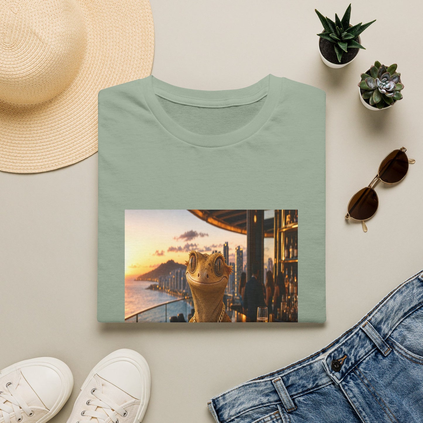 Gold Gecko Co.™ | De Vacaciones | Crested Gecko | Comfort Colors 6500