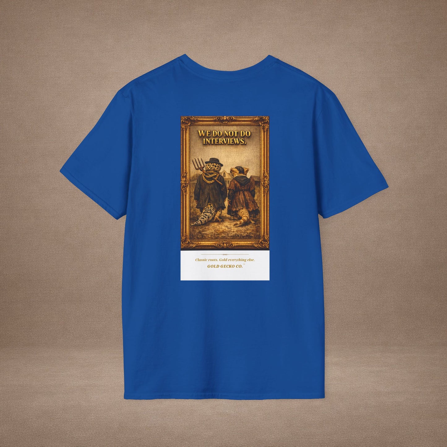 Design #col19-2 American Gothic Gecko — Fine Art Tee
