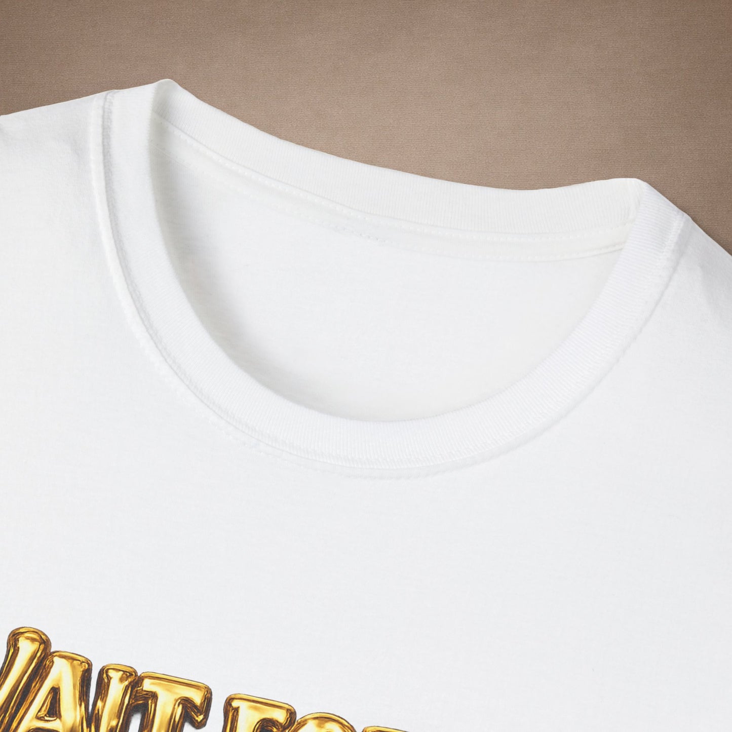DESIGN #21 Wait For It... Lounging Leopard Gecko Tee (Front & Back) - Gold Lettering