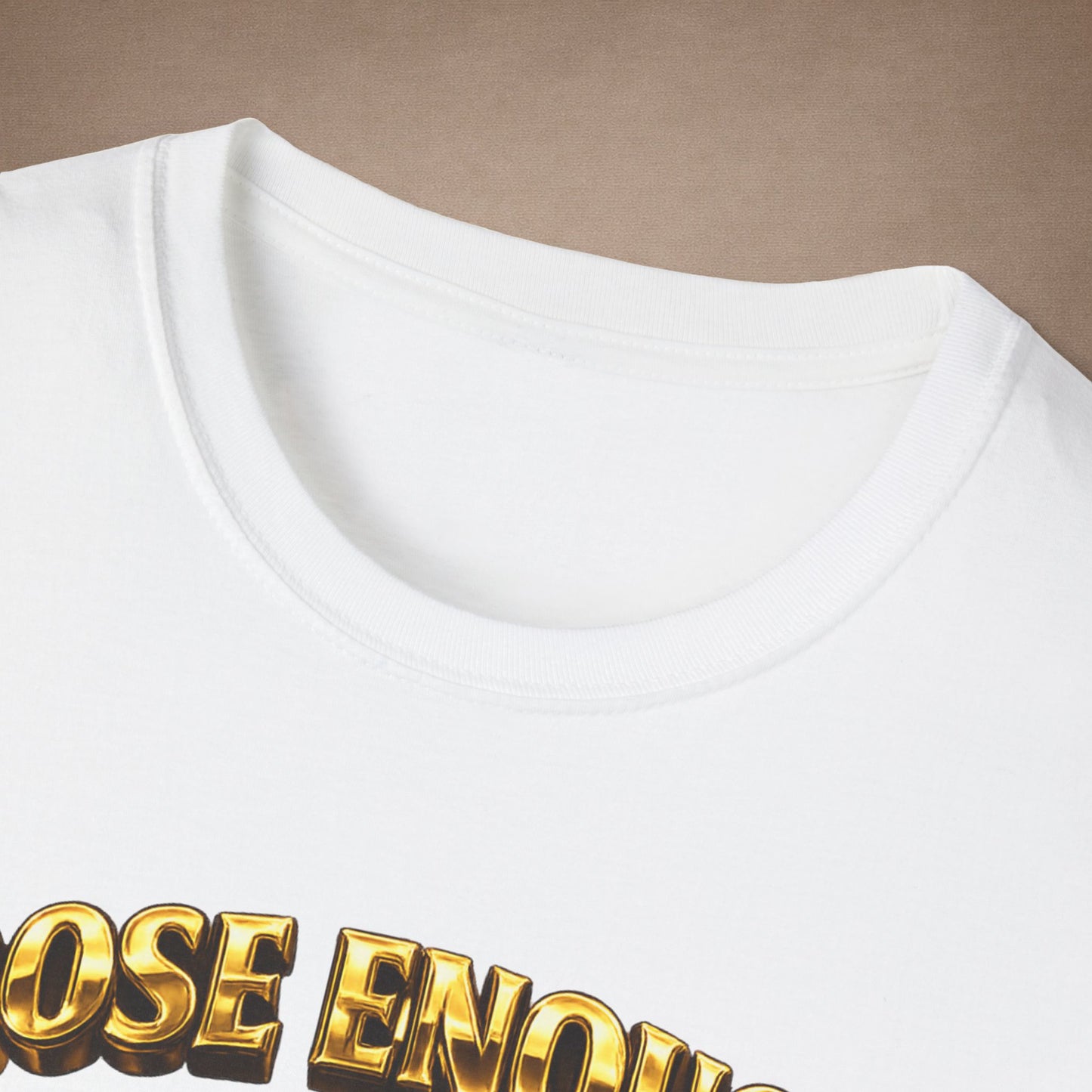DESIGN #04-1 Close Enough — Donkey Gecko Tee (Front & Back) (Gold Letters)
