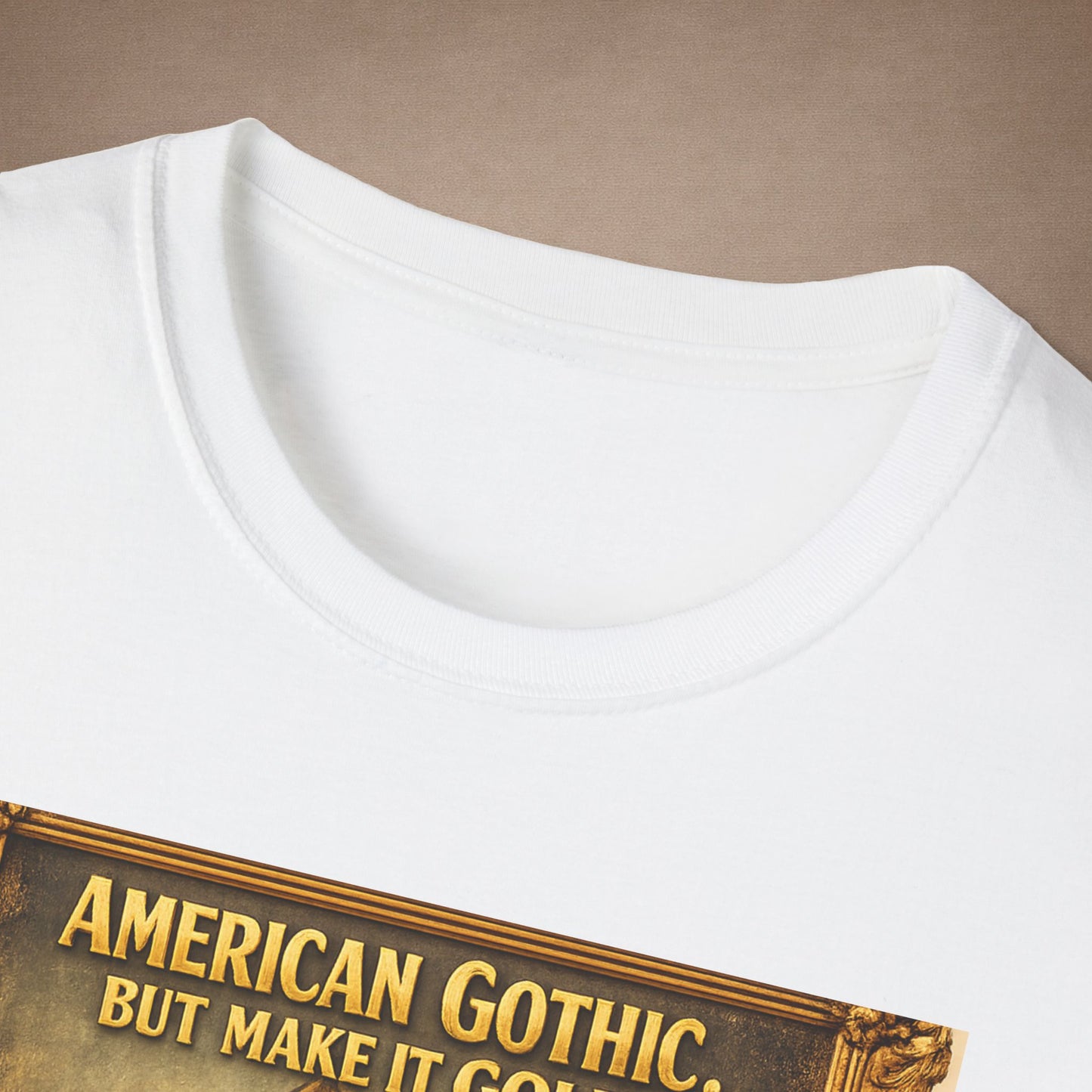 Design #col19-2 American Gothic Gecko — Fine Art Tee