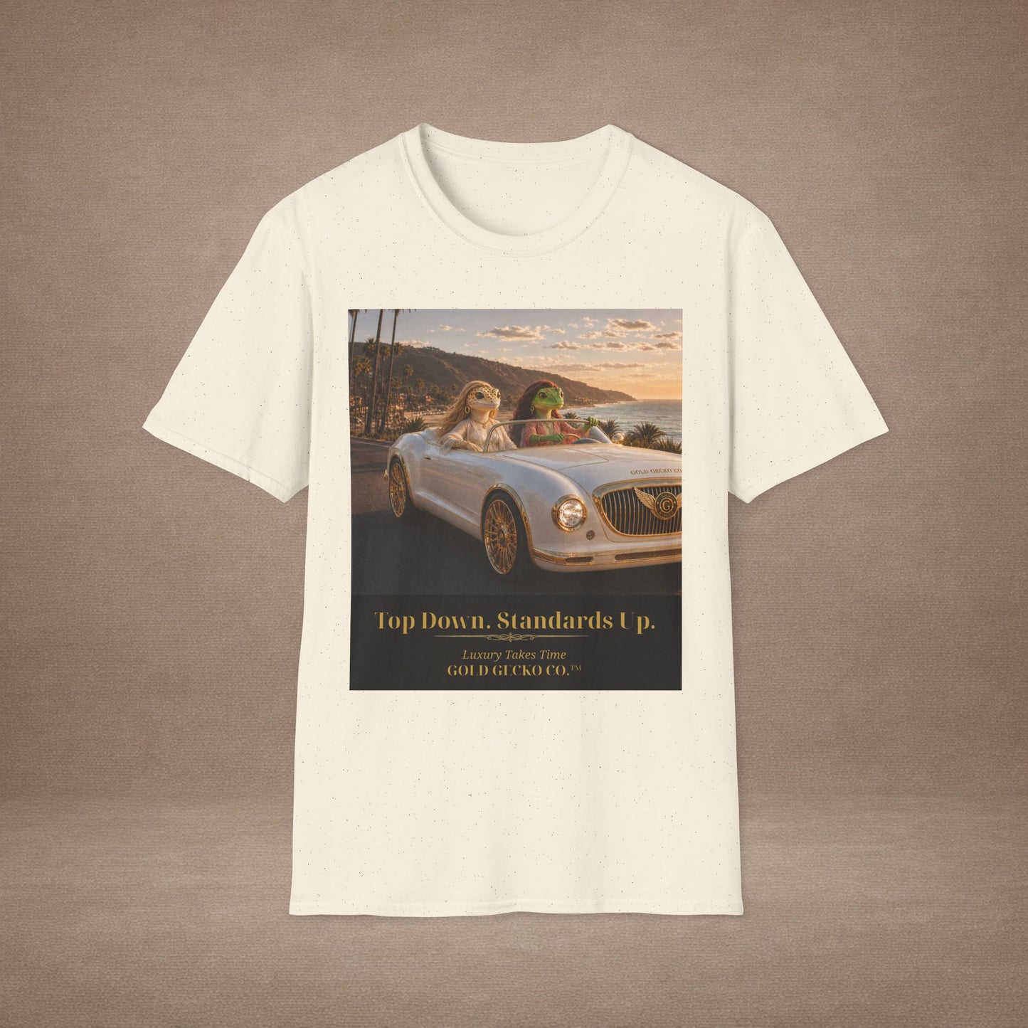 Col1142-05-V5-TS-Gildan64000-TopDownStandardsUp-RollsConvertible-MultiGecko-Realistic-GoldGeckoCo