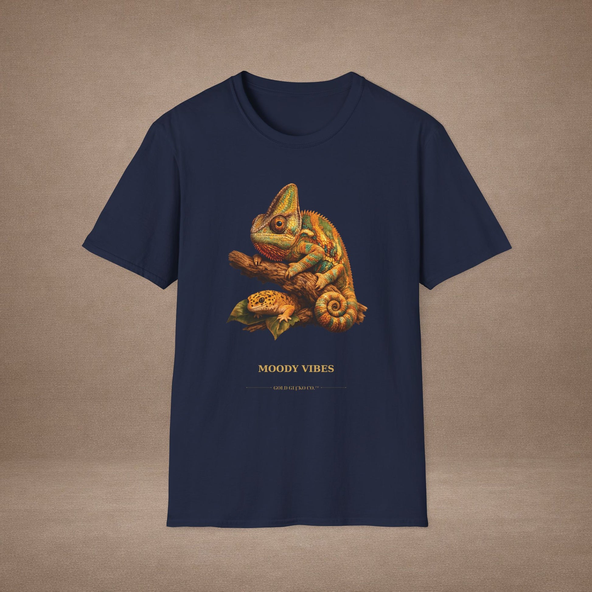 Chameleon — Moody Vibes — photoreal reptile portraits — the ultimate herp appreciation. Gold Gecko Co. Reptile Roll Call collection.
