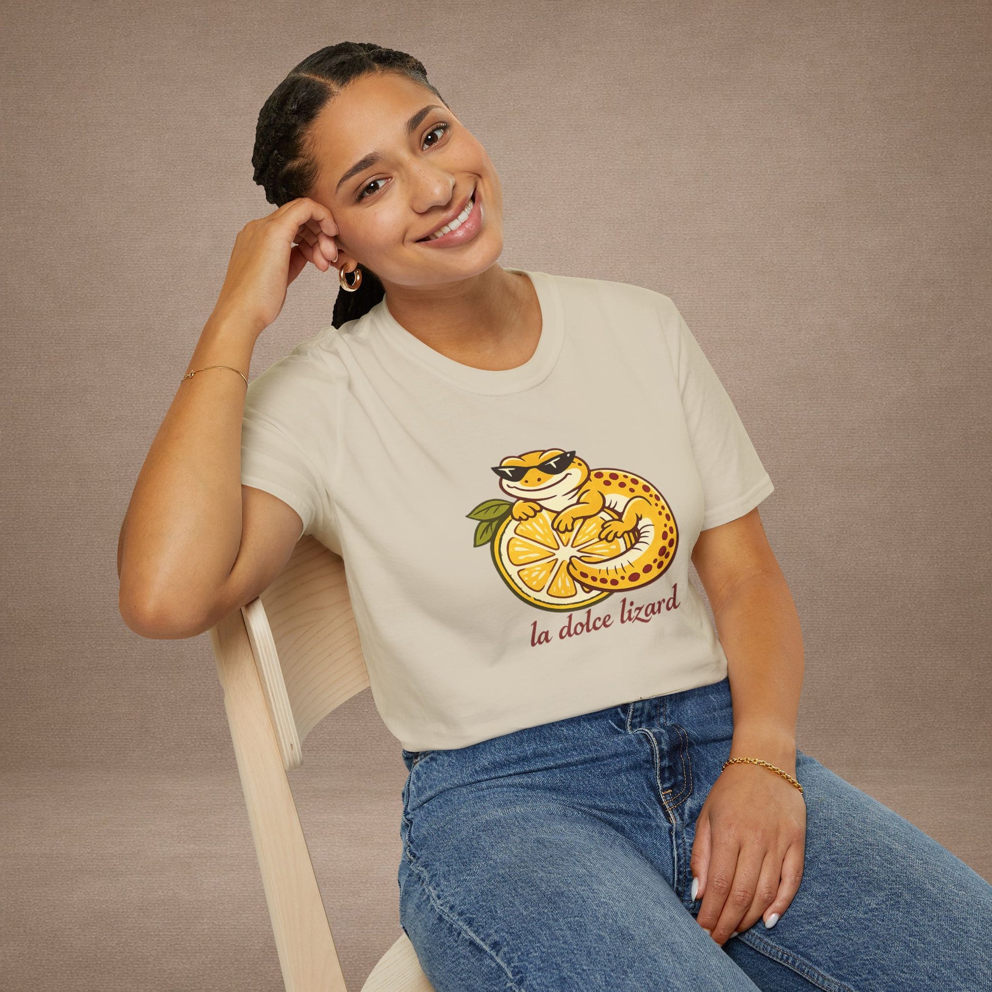La Dolce Lizard Amalfi lemons Italian graphic t-shirt — Gold Gecko Co.