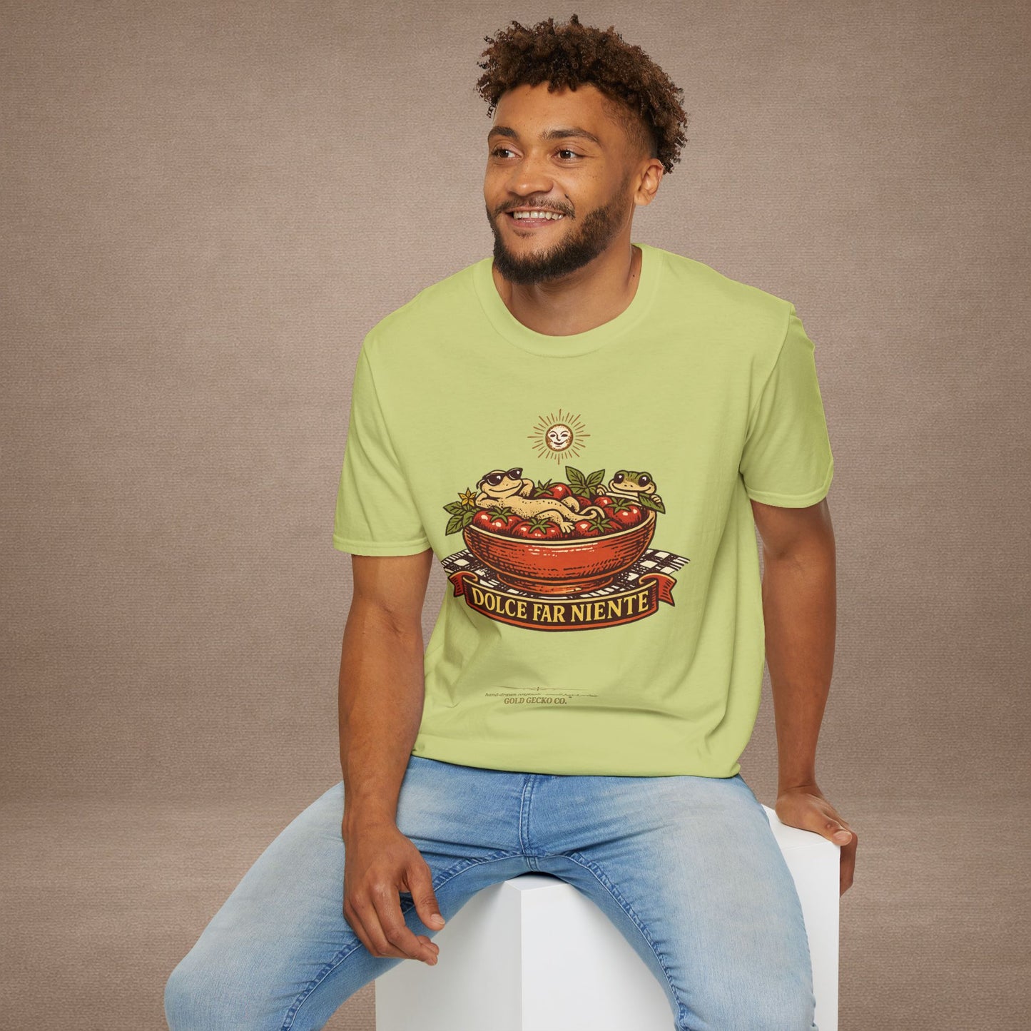 Pomodoro Dolce Italian tomato & basil graphic t-shirt — Gold Gecko Co.