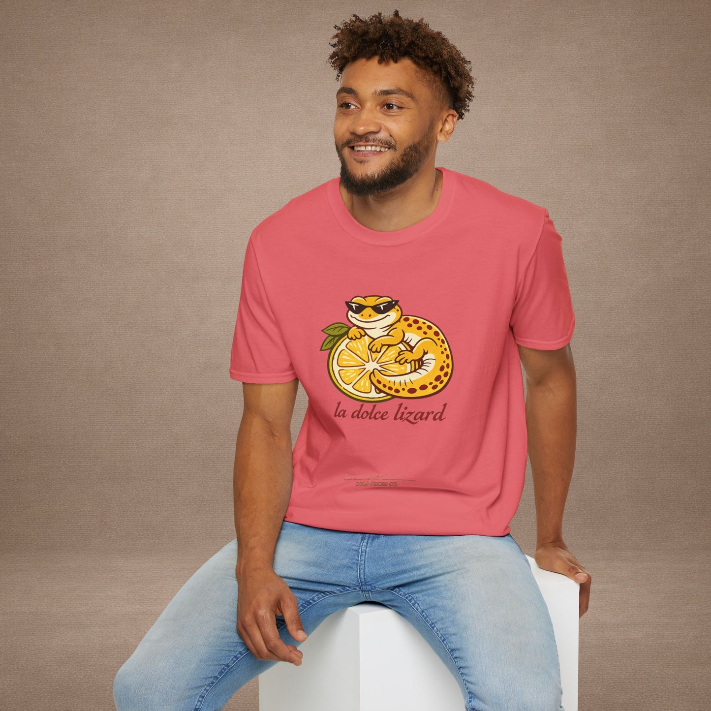 La Dolce Lizard Amalfi lemons Italian graphic t-shirt — Gold Gecko Co.