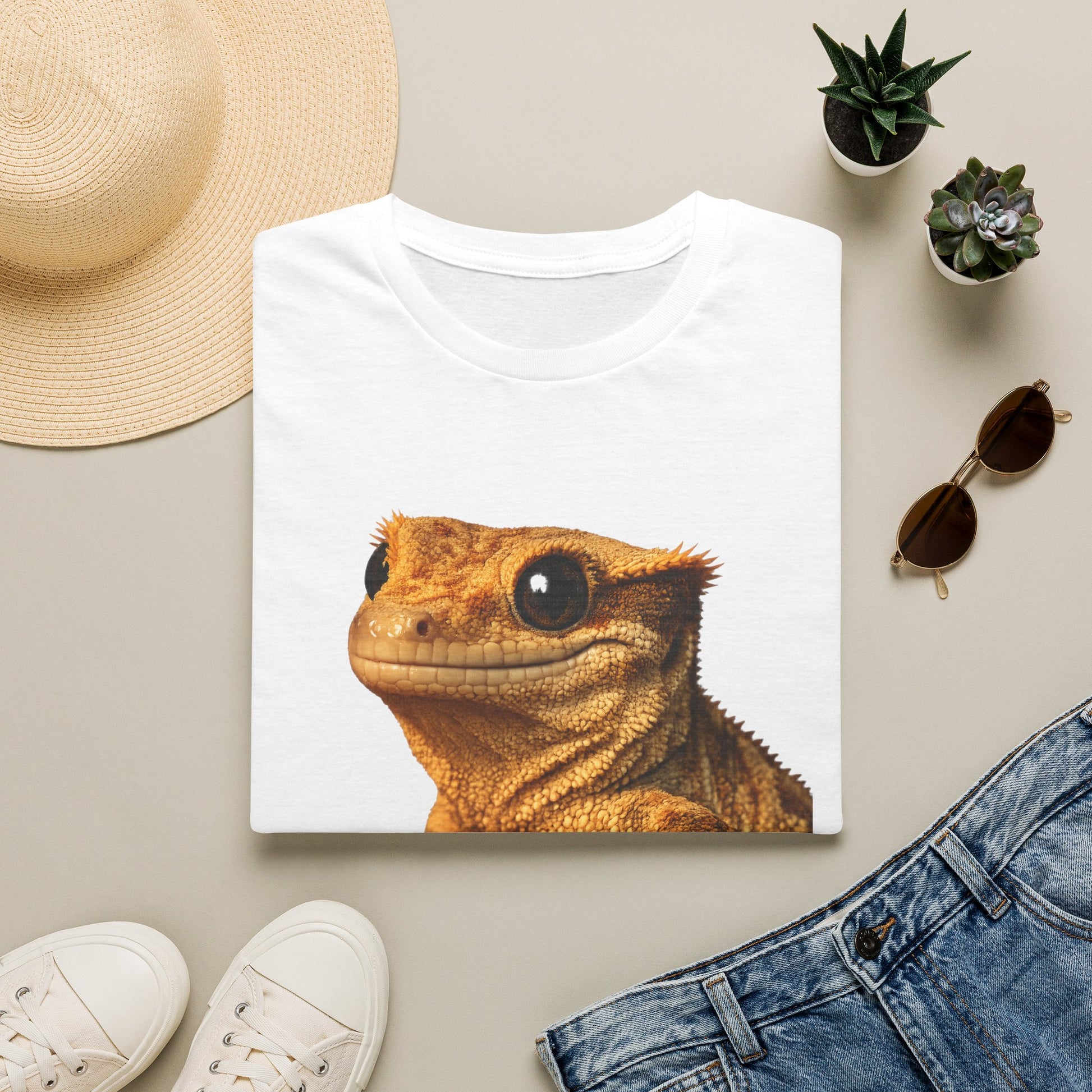 Crested Gecko — Crowned In Crests — photoreal reptile portraits — the ultimate herp appreciation. Gold Gecko Co. Reptile Roll Call collection.