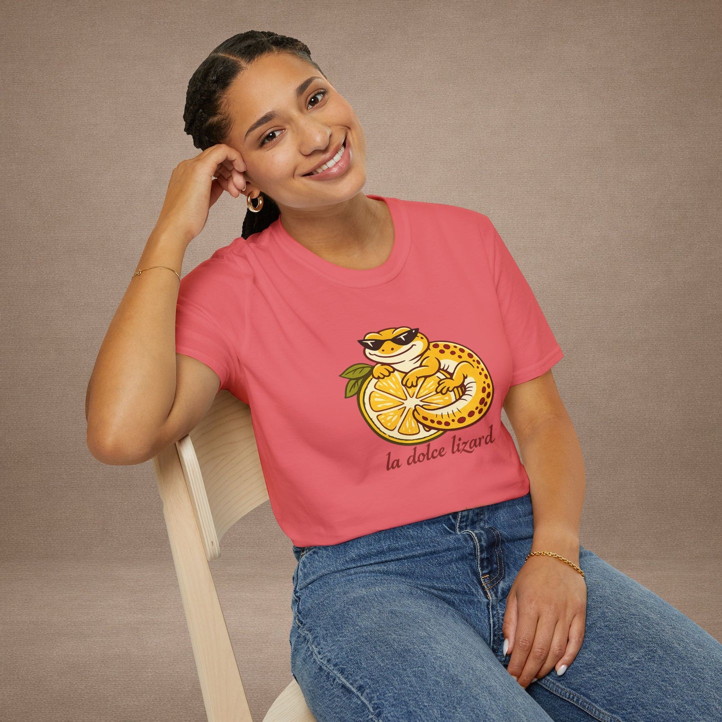La Dolce Lizard Amalfi lemons Italian graphic t-shirt — Gold Gecko Co.