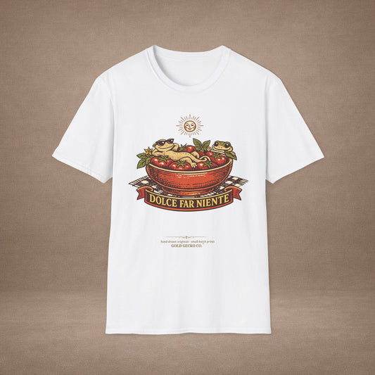 Pomodoro Dolce Italian tomato & basil graphic t-shirt — Gold Gecko Co.