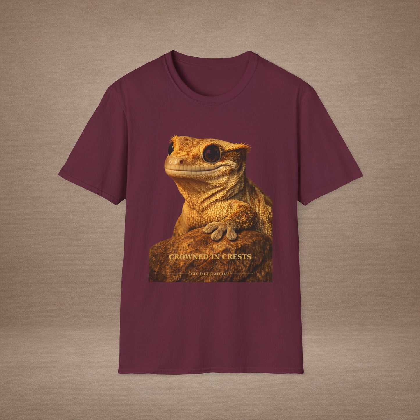 Crested Gecko — Crowned In Crests — photoreal reptile portraits — the ultimate herp appreciation. Gold Gecko Co. Reptile Roll Call collection.