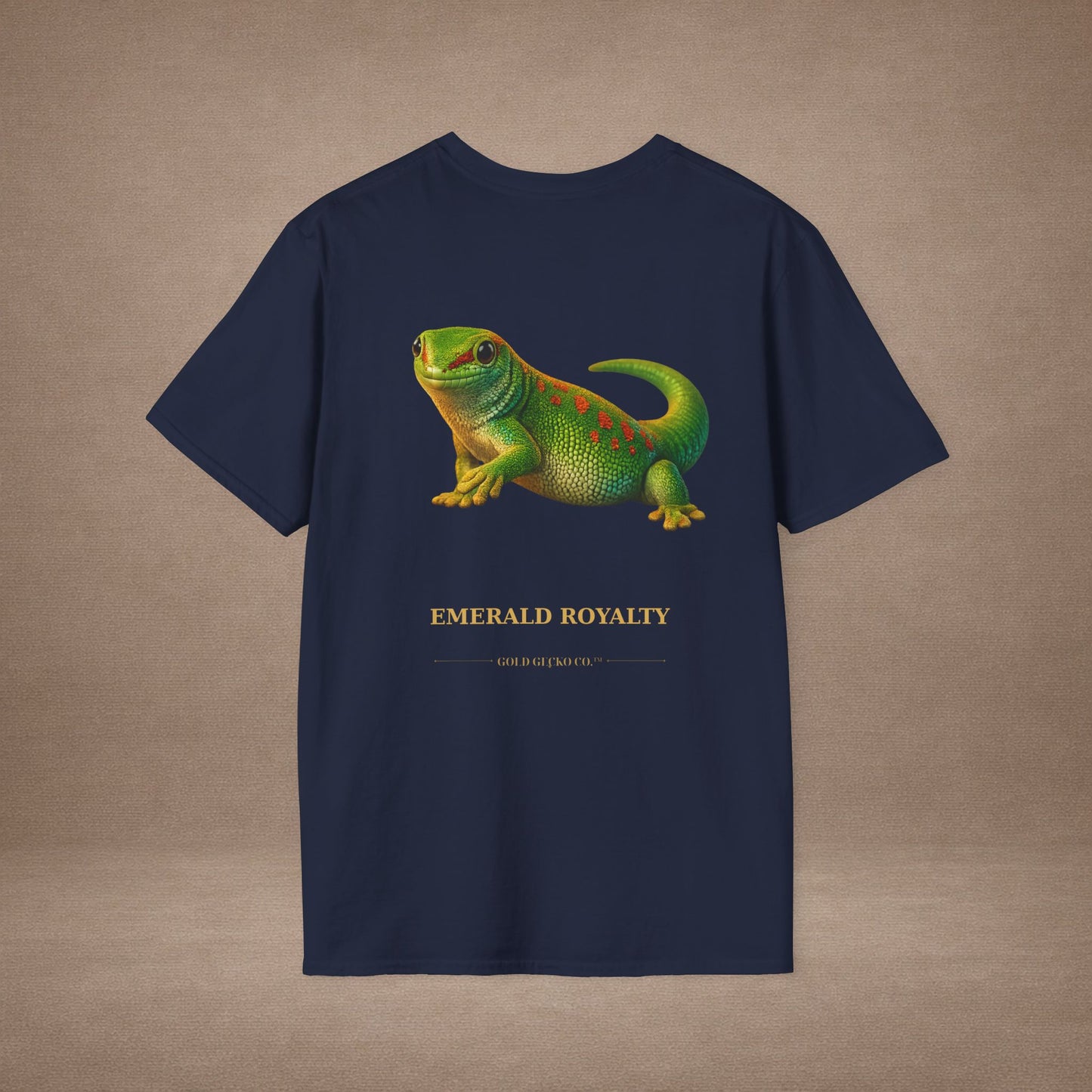 Day Gecko — Emerald Royalty — photoreal reptile portraits — the ultimate herp appreciation. Gold Gecko Co. Reptile Roll Call collection.