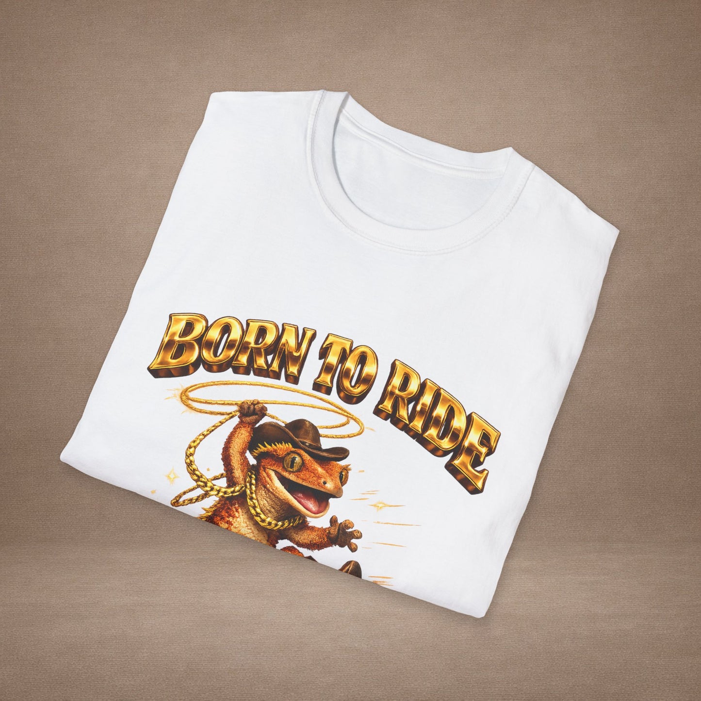 DESIGN #09-35 Born to Ride — Rodeo Gecko Tee (Front & Back)