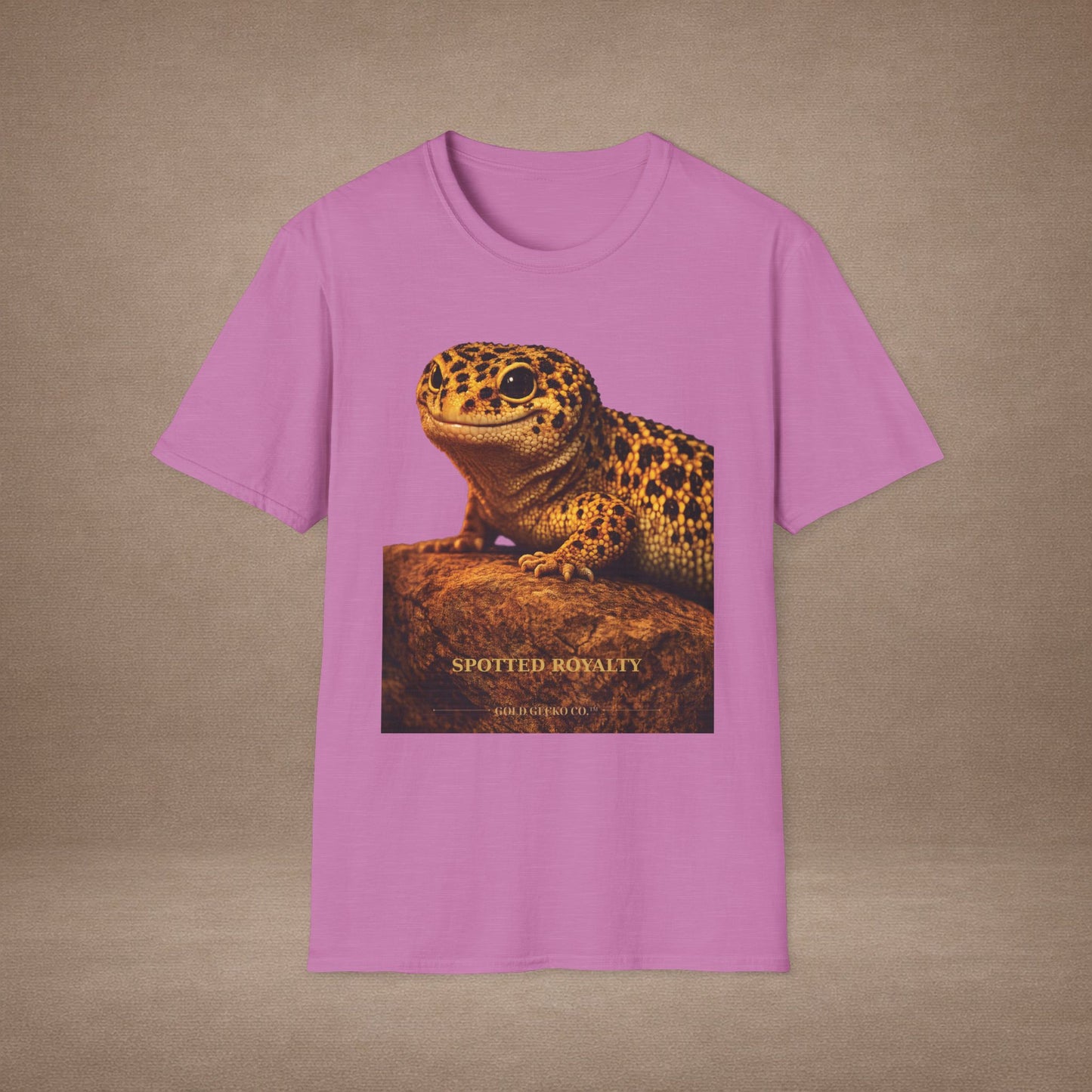 Leopard Gecko — Spotted Royalty — photoreal reptile portraits — the ultimate herp appreciation. Gold Gecko Co. Reptile Roll Call collection.
