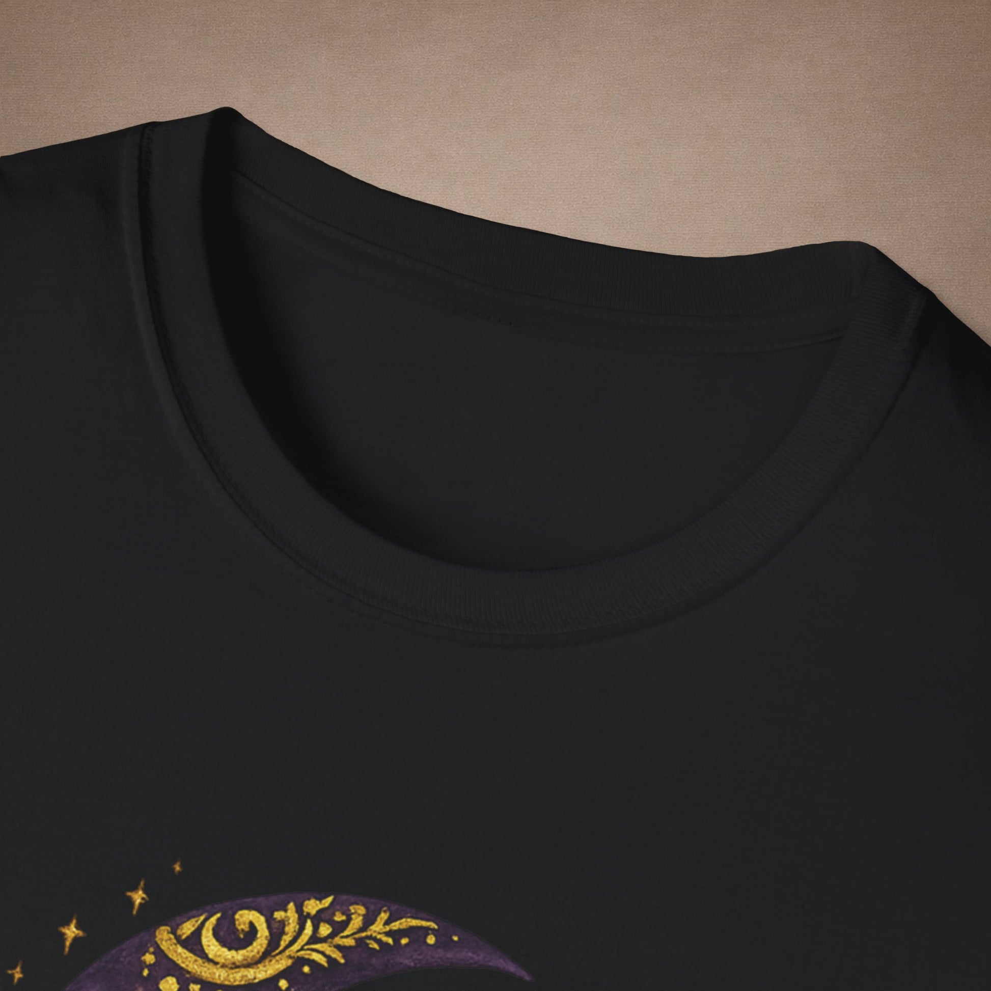 Moon Phase Coven gecko t-shirt with Coven Banner back — Gold Gecko Co. Moon & Mystic collection
