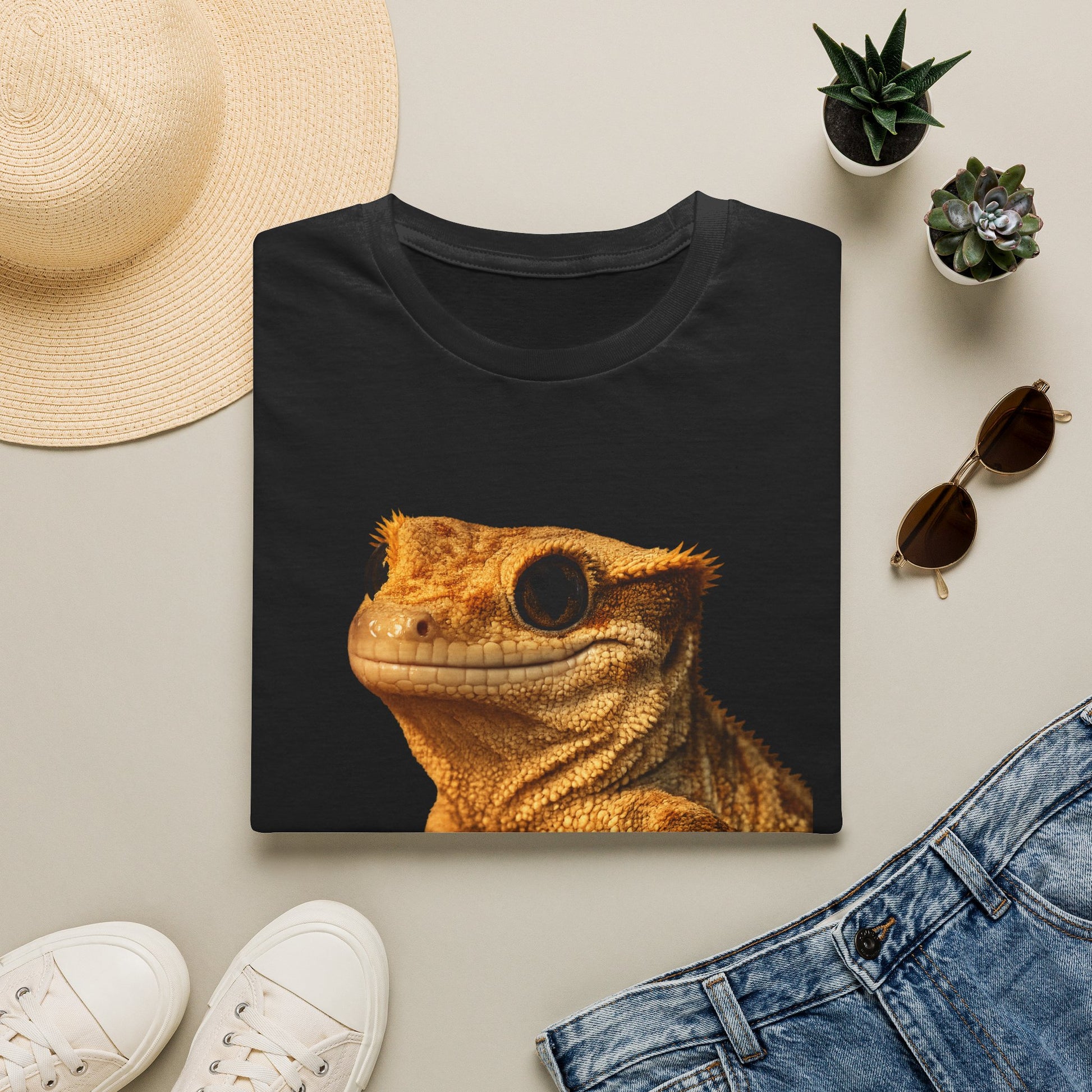 Crested Gecko — Crowned In Crests — photoreal reptile portraits — the ultimate herp appreciation. Gold Gecko Co. Reptile Roll Call collection.