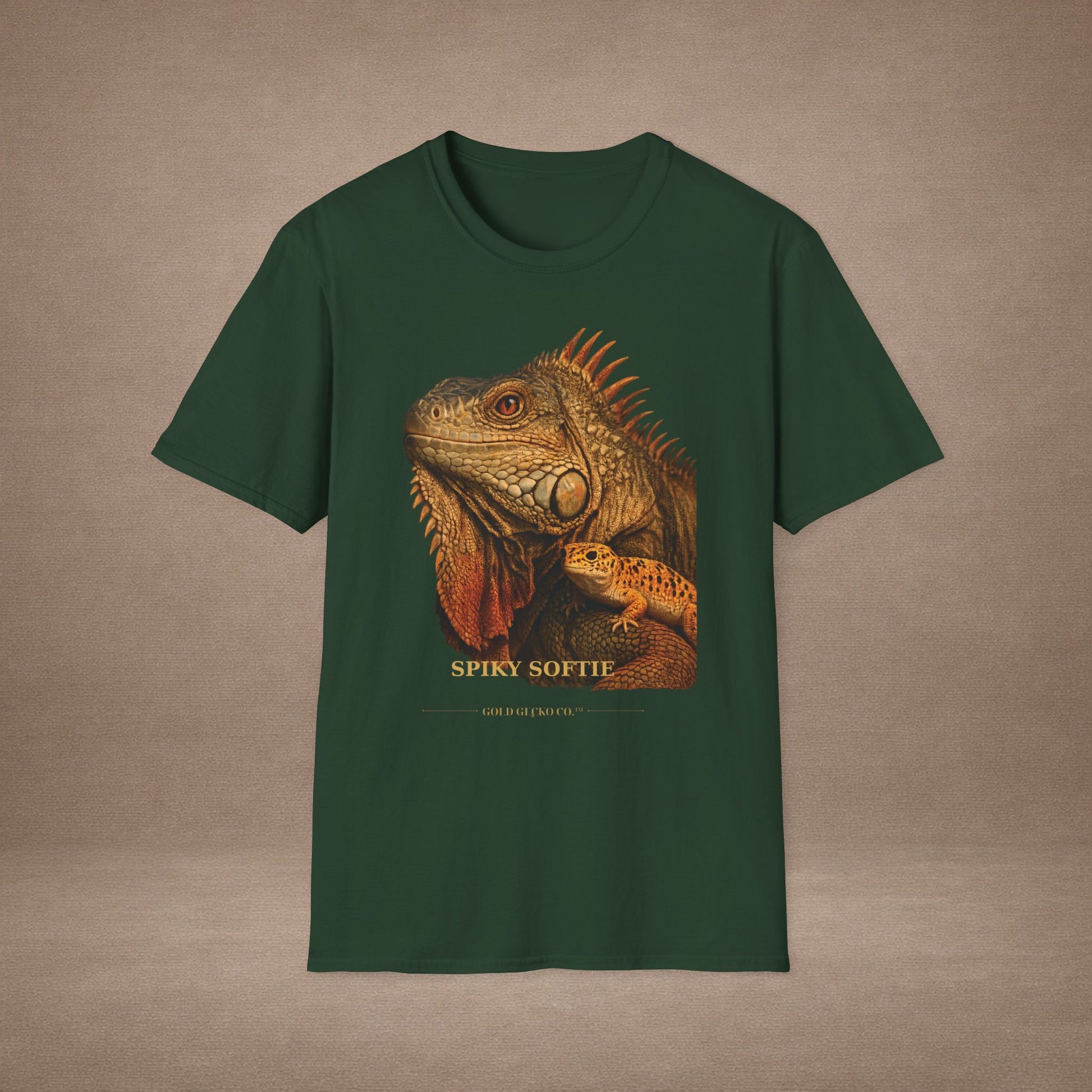 Iguana — Spiky Softie — photoreal reptile portraits — the ultimate herp appreciation. Gold Gecko Co. Reptile Roll Call collection.