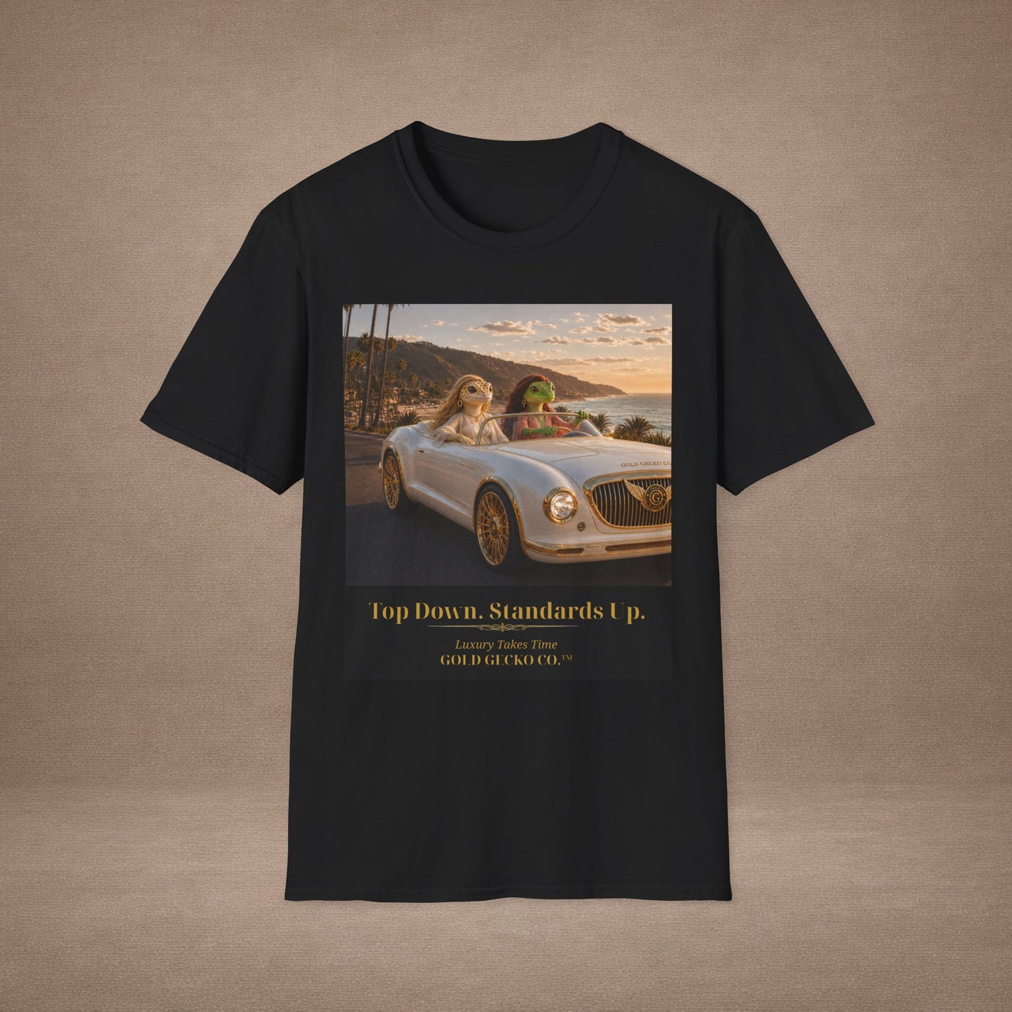 Col1142-05-V5-TS-Gildan64000-TopDownStandardsUp-RollsConvertible-MultiGecko-Realistic-GoldGeckoCo