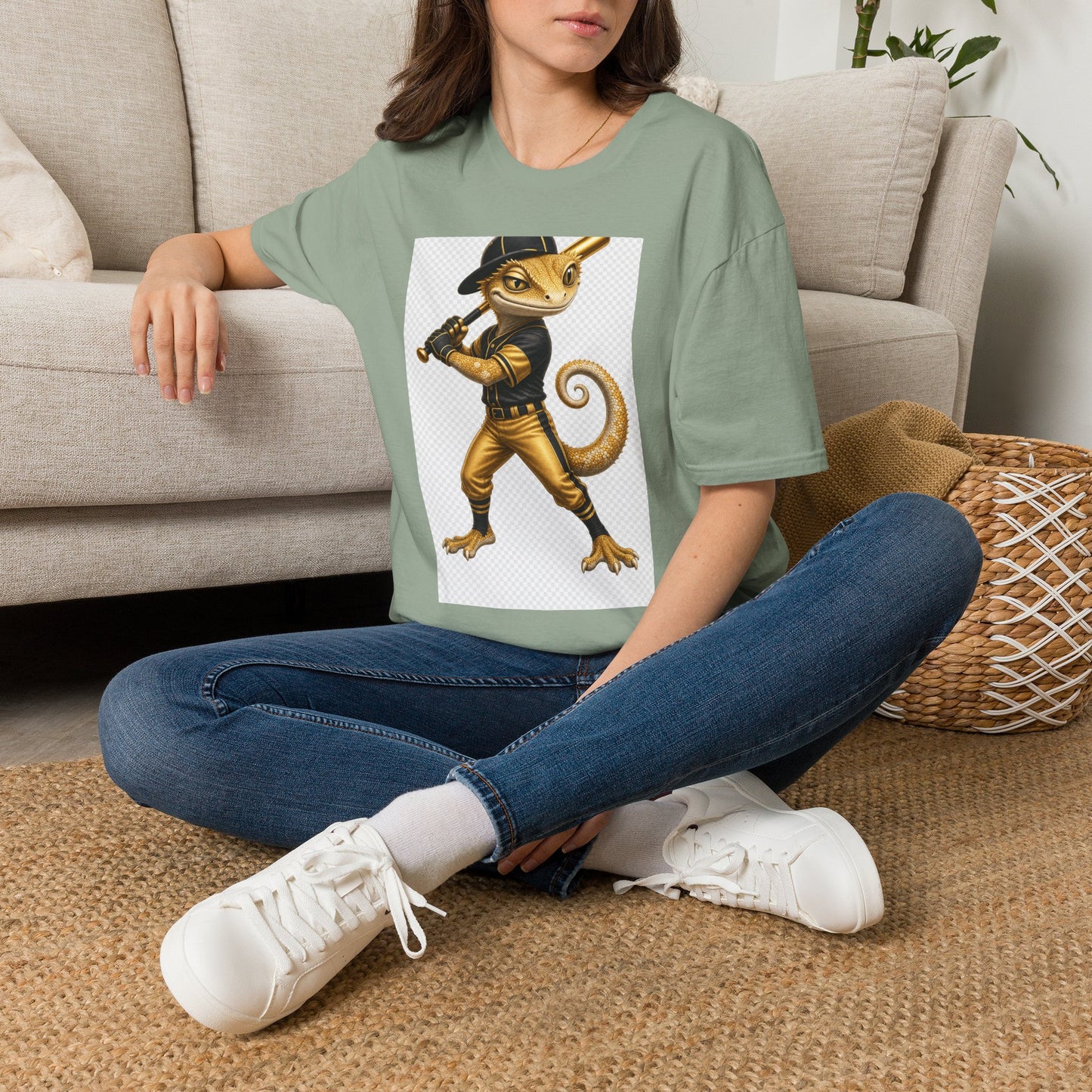 Gold Gecko Co. | Batting .1000 on Drip | Baseball Gecko Tee