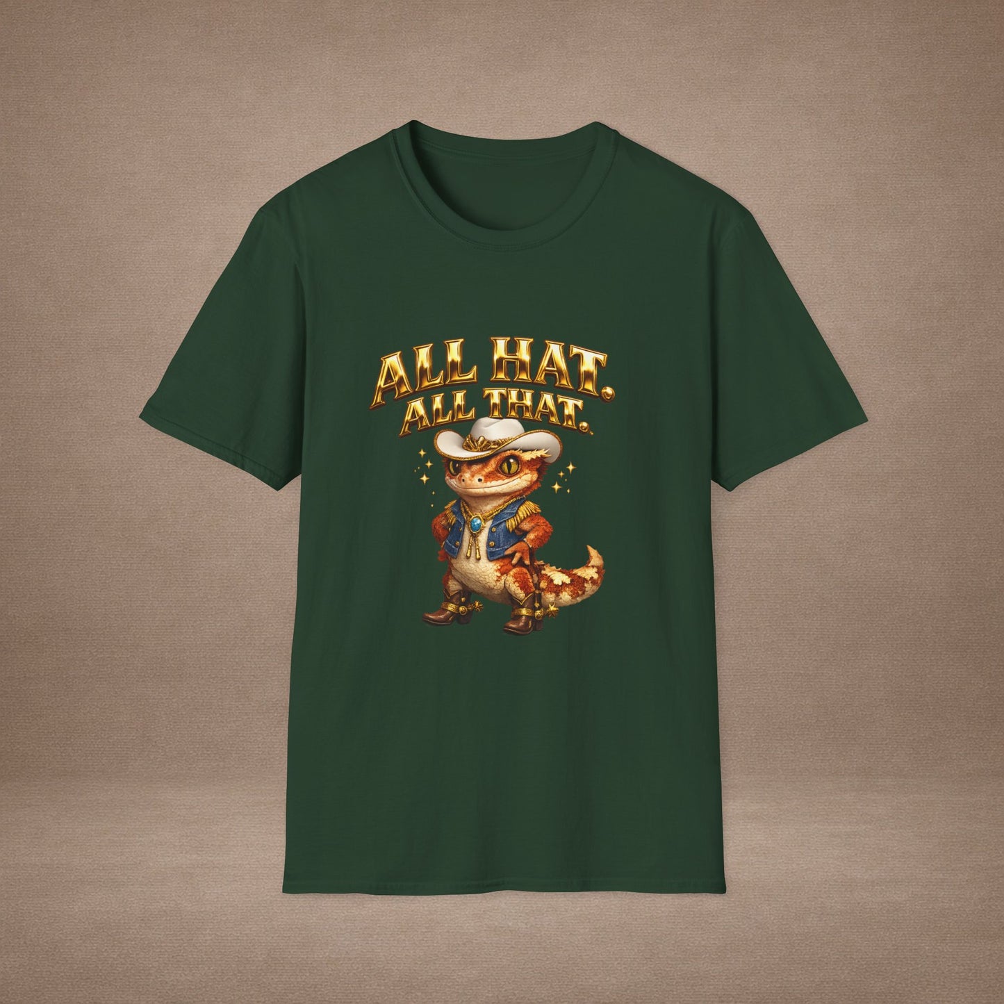 Design #09-2 - Cowgirl Gecko - "All Hat, All That"