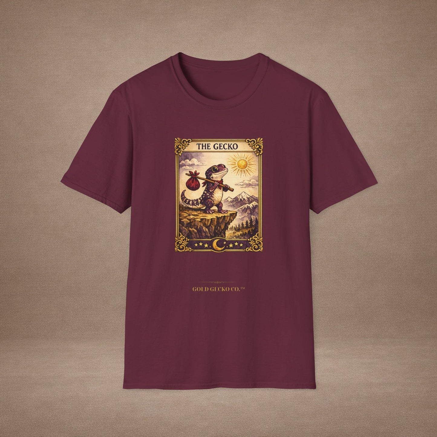 The High Priestess gecko tarot t-shirt · Moon Phase Coven · Gold Gecko Co.