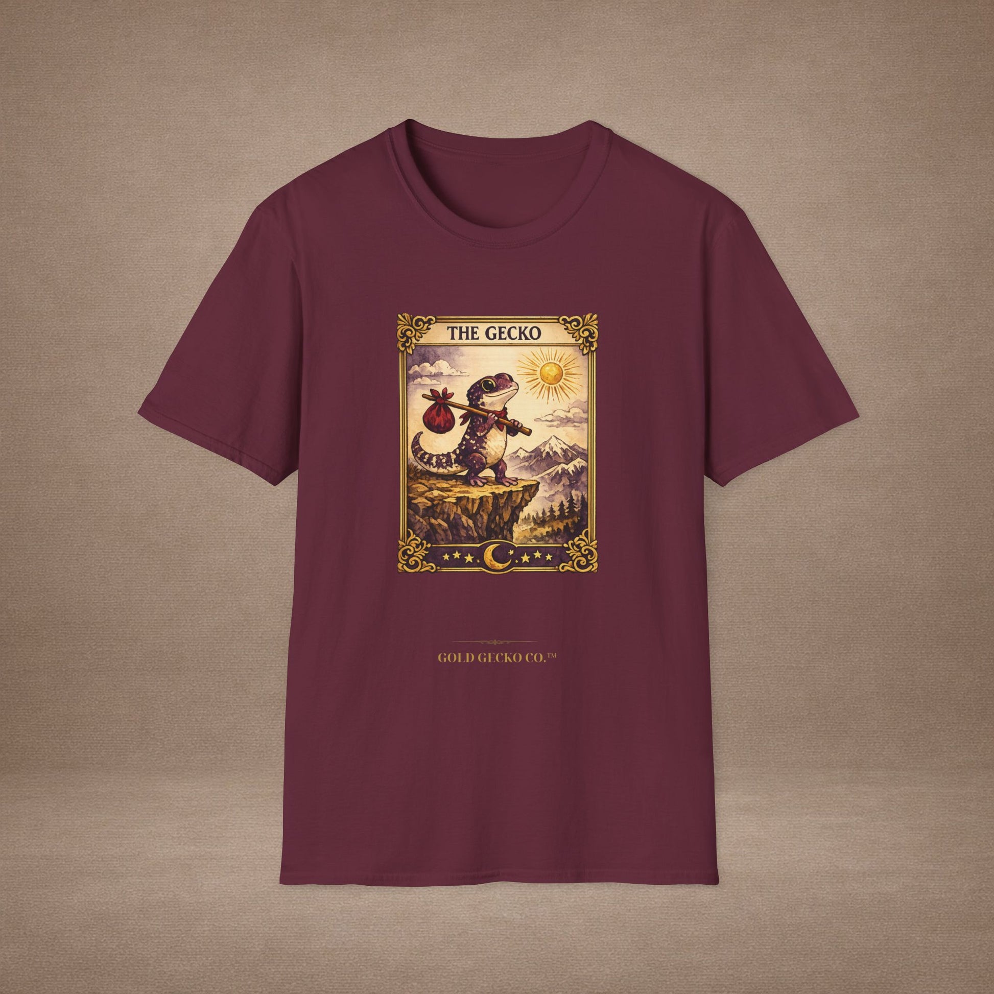 The High Priestess gecko tarot t-shirt · Moon Phase Coven · Gold Gecko Co.