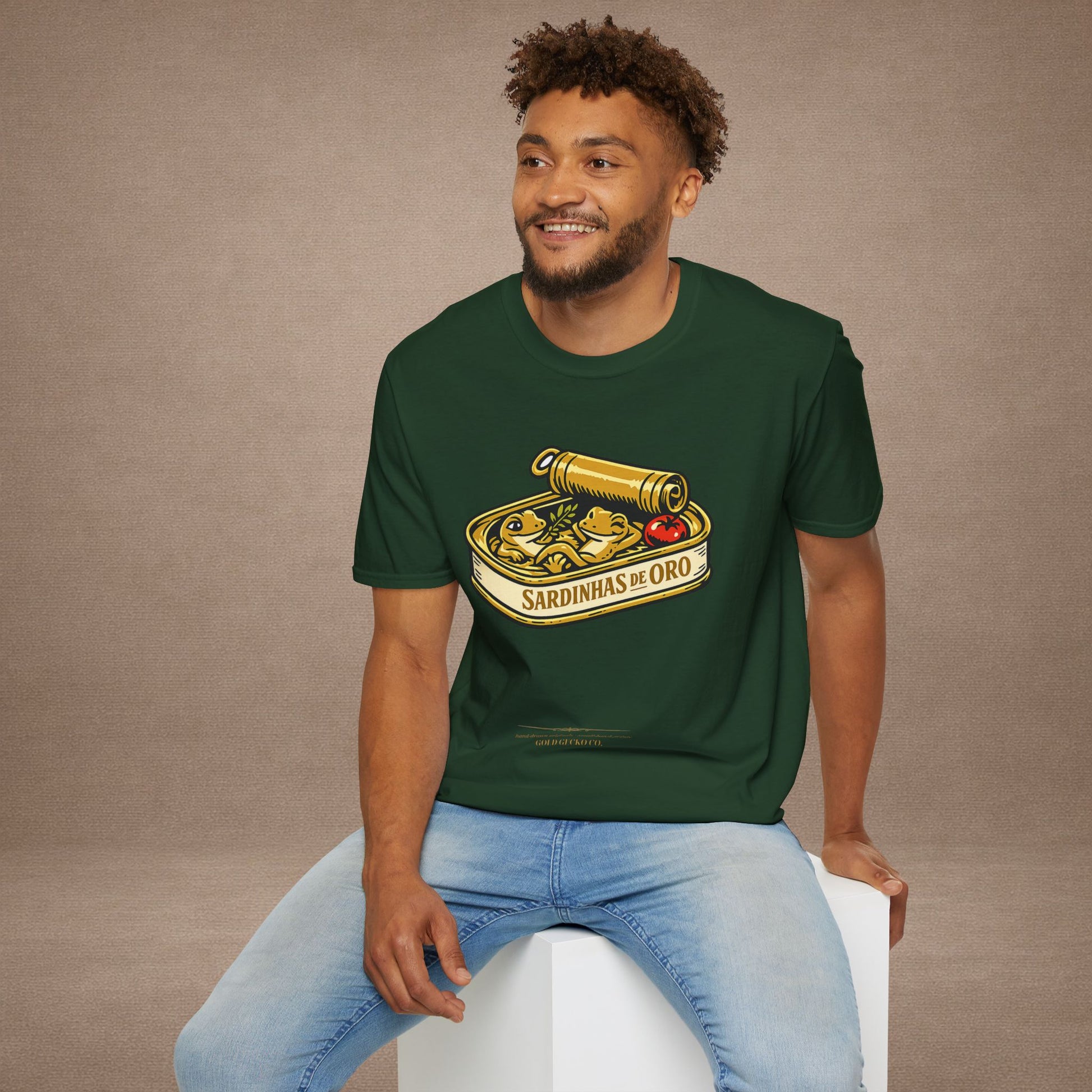 Sardinhas de Ouro Portuguese fish market graphic t-shirt — Gold Gecko Co.