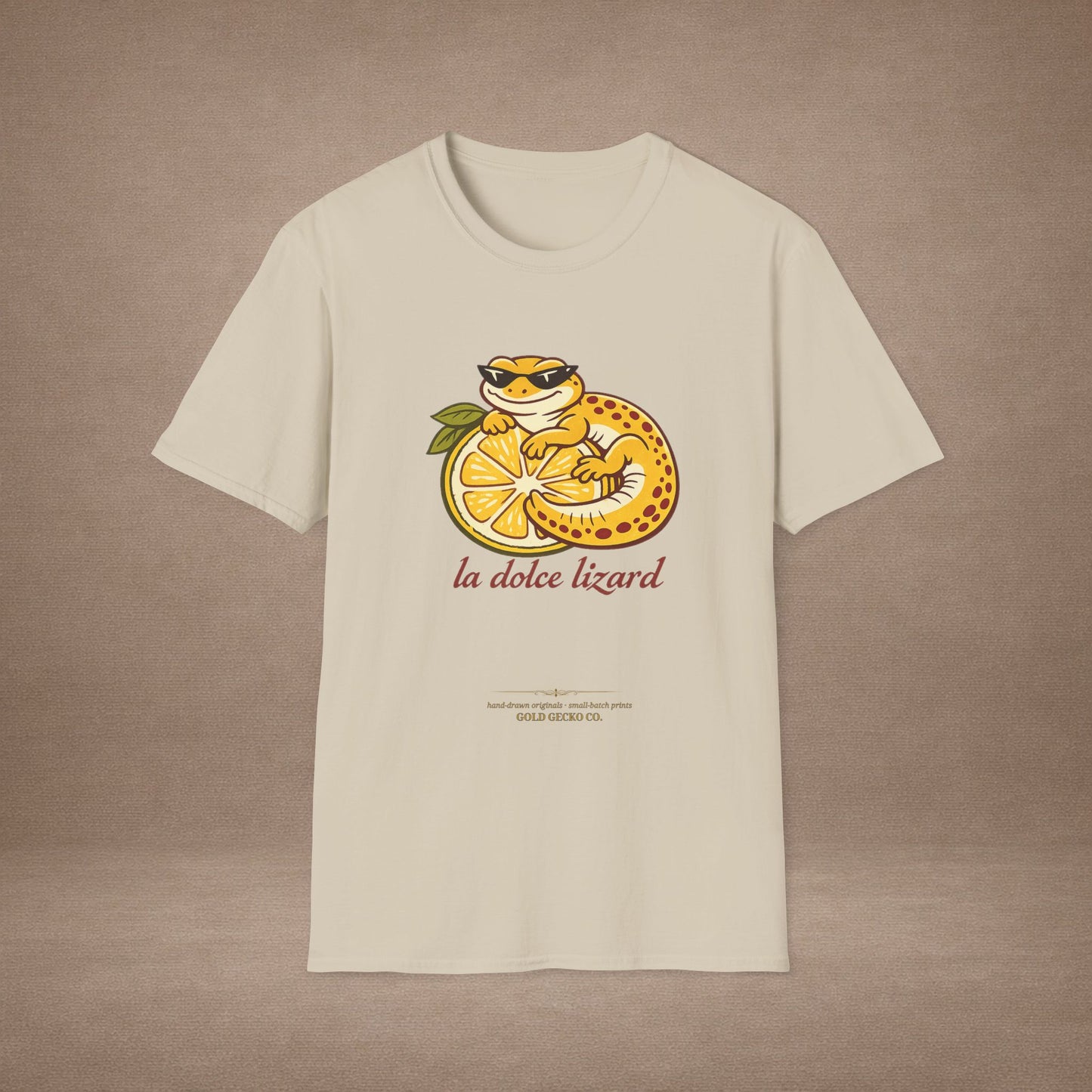 La Dolce Lizard Amalfi lemons Italian graphic t-shirt — Gold Gecko Co.
