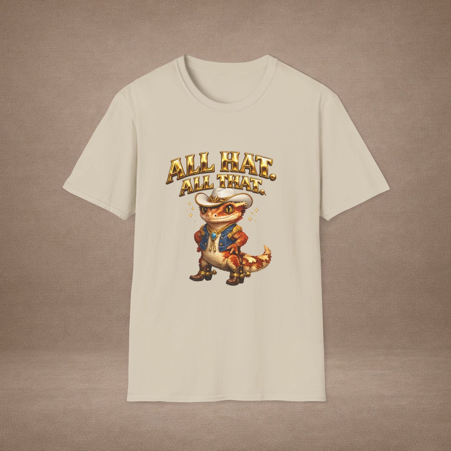 Design #09-2 - Cowgirl Gecko - "All Hat, All That"