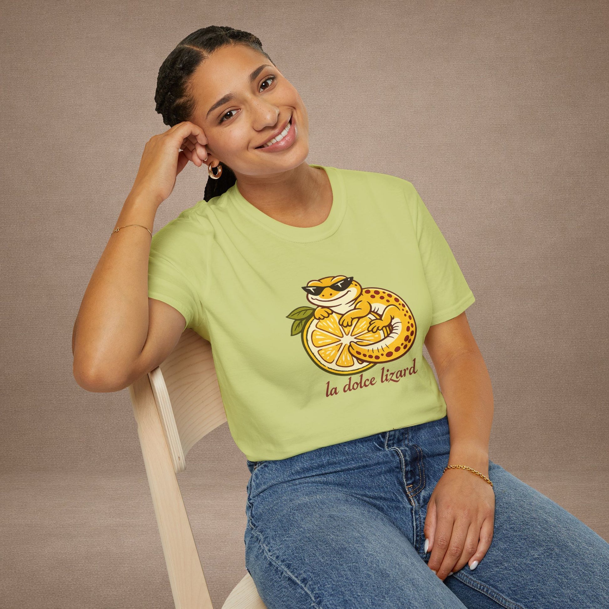 La Dolce Lizard Amalfi lemons Italian graphic t-shirt — Gold Gecko Co.