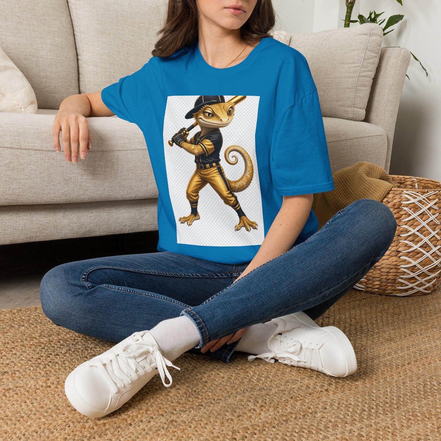 Gold Gecko Co. | Batting .1000 on Drip | Baseball Gecko Tee