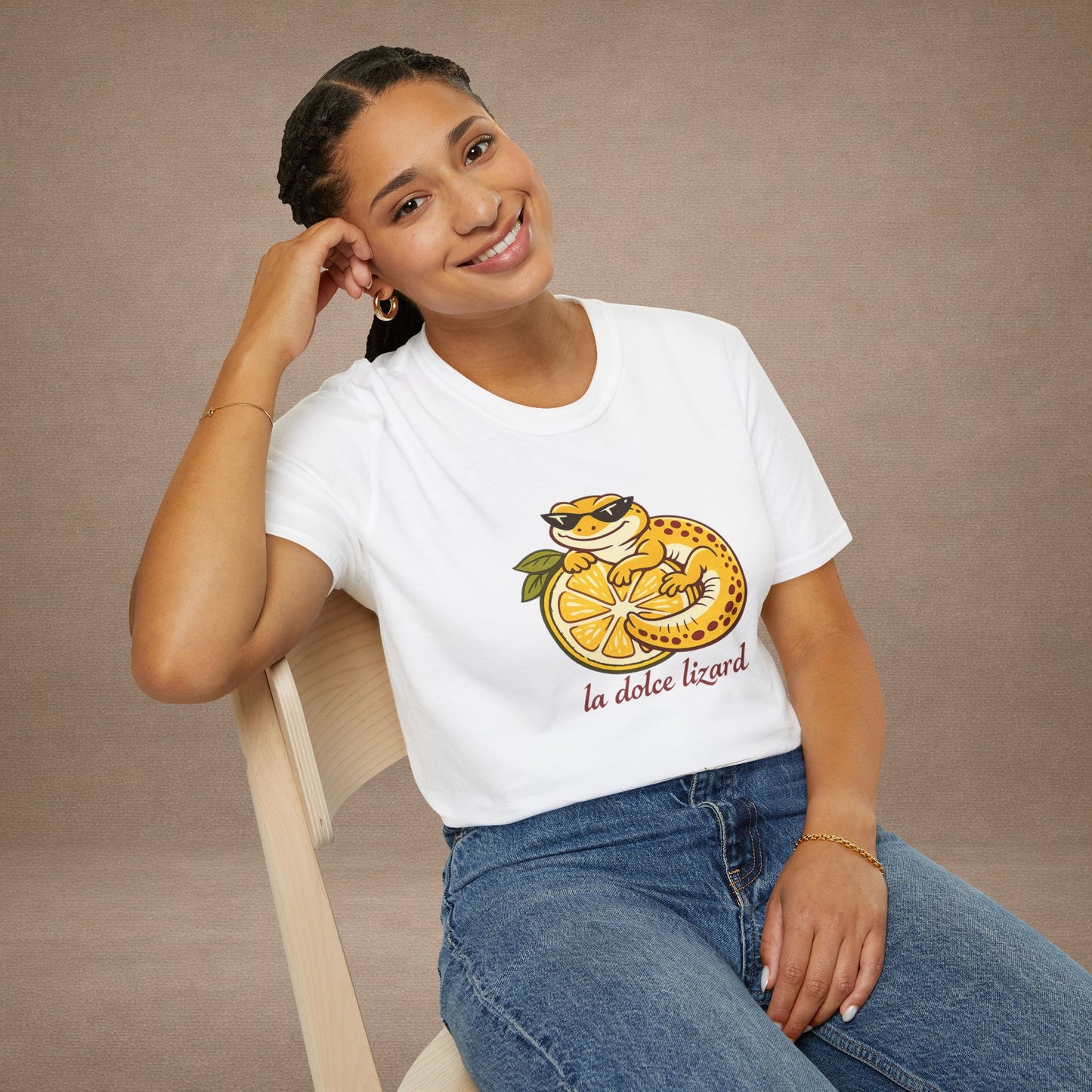 La Dolce Lizard Amalfi lemons Italian graphic t-shirt — Gold Gecko Co.