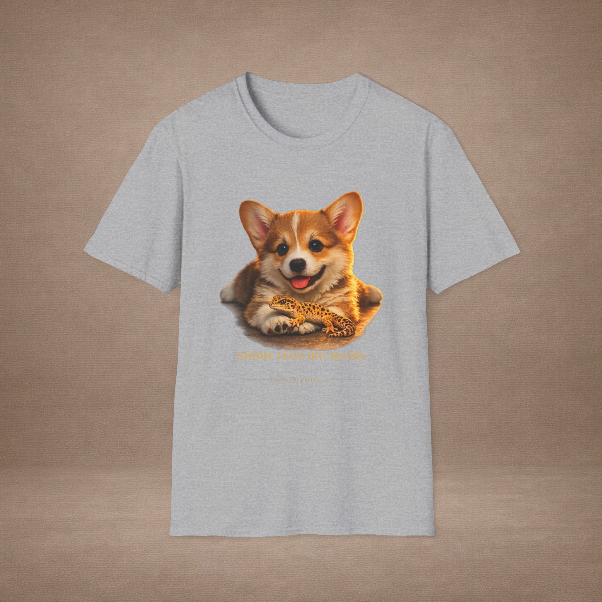Corgi — Short Legs Big Heart — cinematic photoreal portraits of beloved dog breeds paired w. Gold Gecko Co. Puppies & Geckos collection.