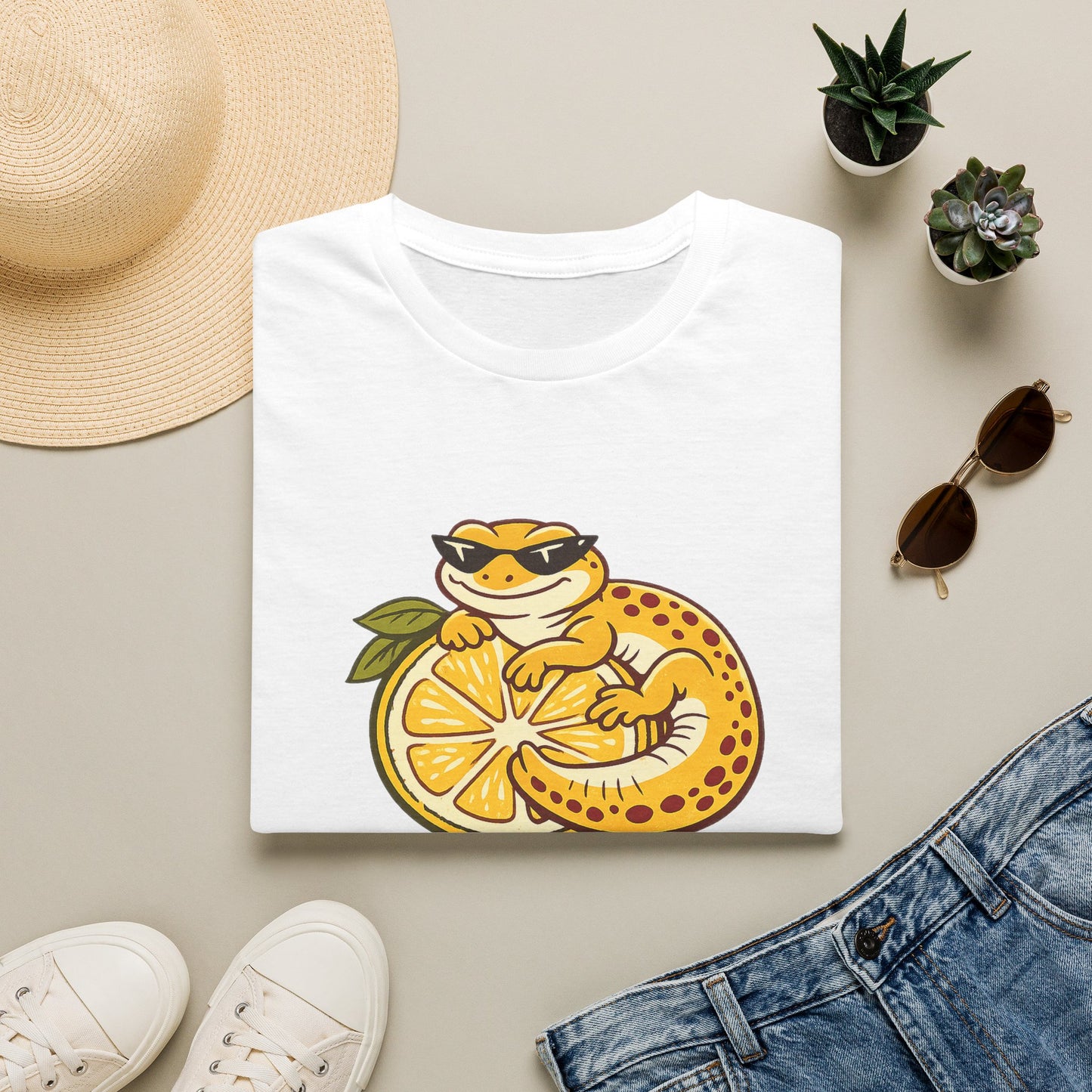 La Dolce Lizard Amalfi lemons Italian graphic t-shirt — Gold Gecko Co.