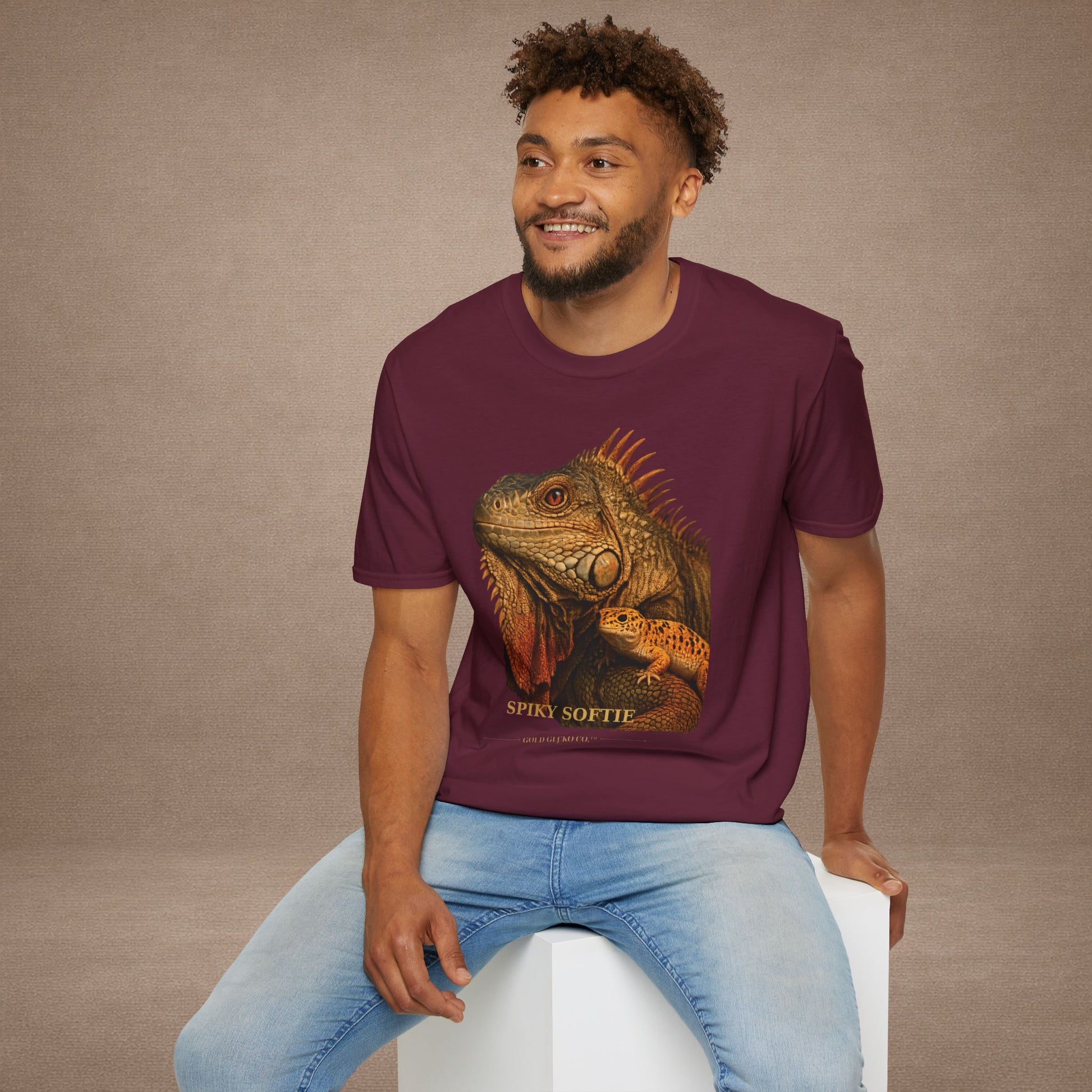 Iguana — Spiky Softie — photoreal reptile portraits — the ultimate herp appreciation. Gold Gecko Co. Reptile Roll Call collection.