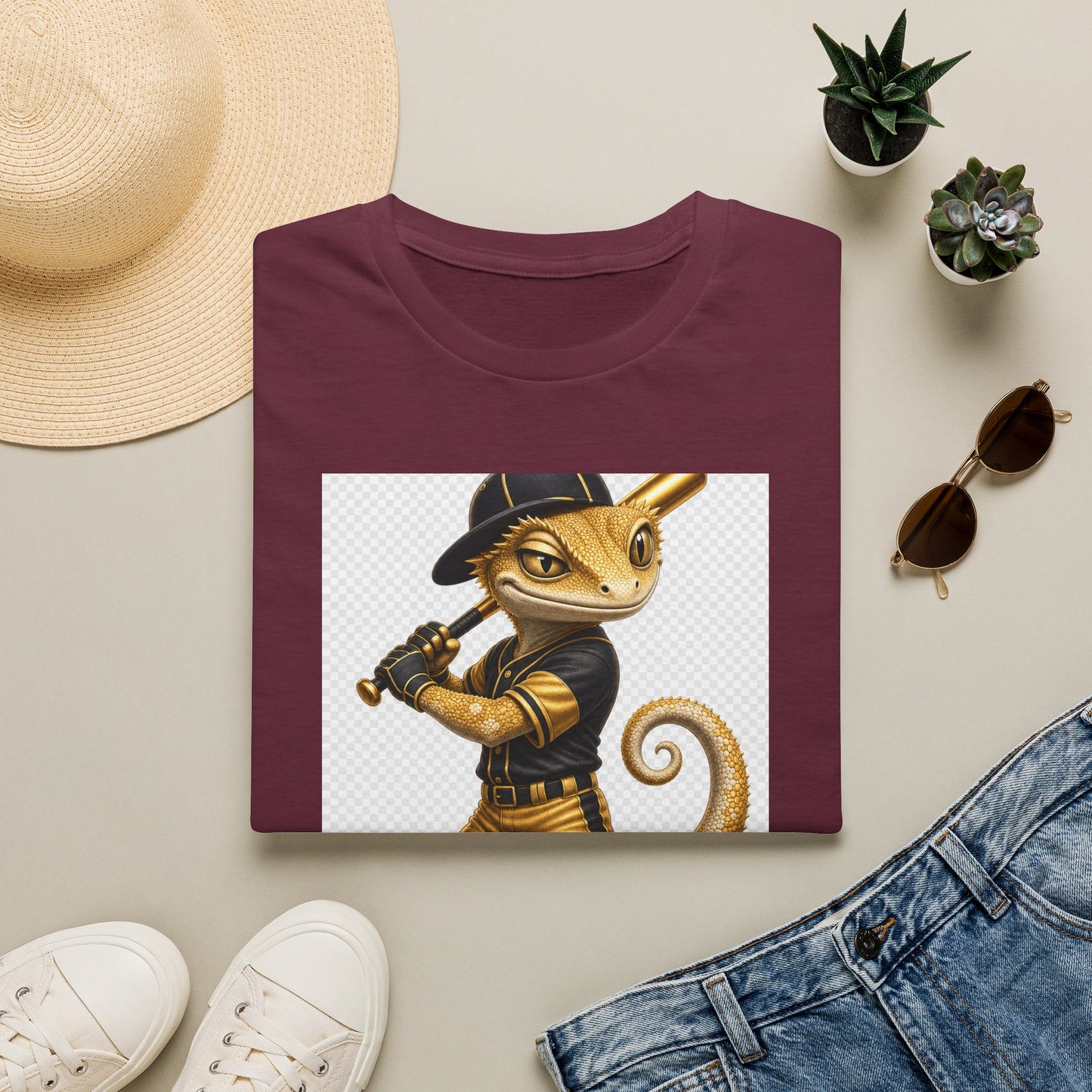 Gold Gecko Co. | Batting .1000 on Drip | Baseball Gecko Tee