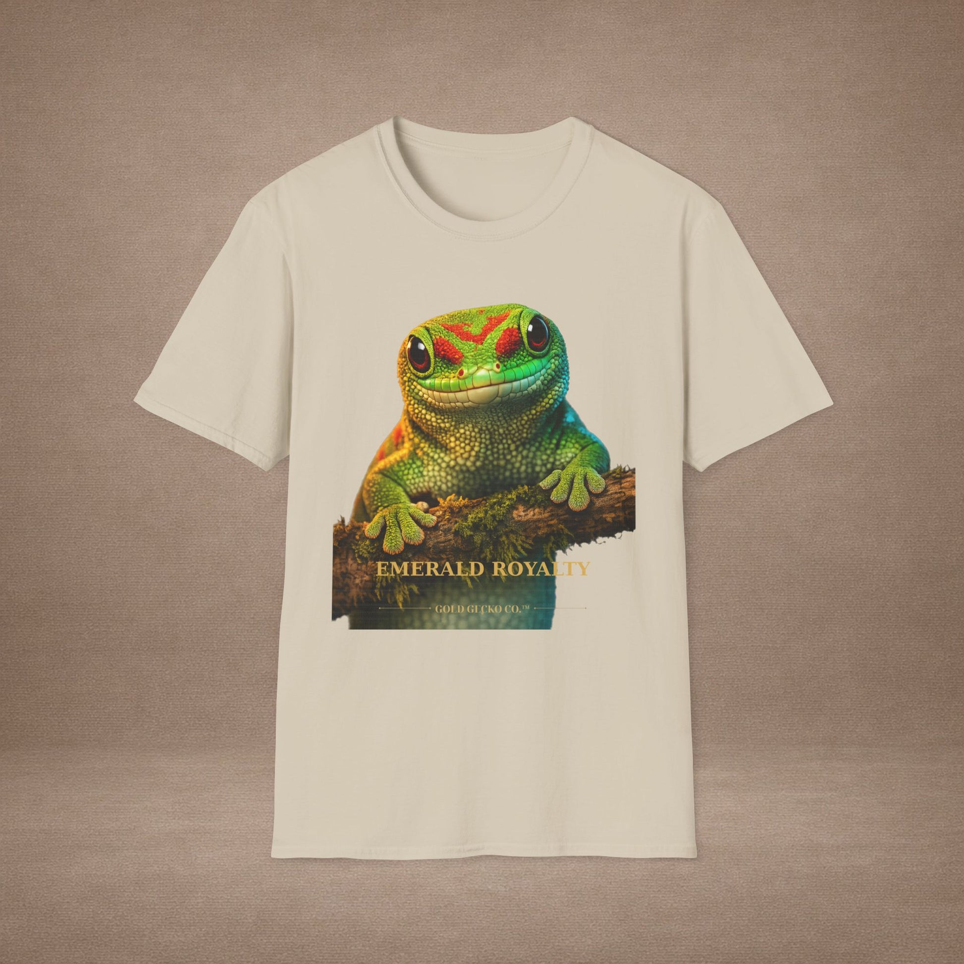 Day Gecko — Emerald Royalty — photoreal reptile portraits — the ultimate herp appreciation. Gold Gecko Co. Reptile Roll Call collection.