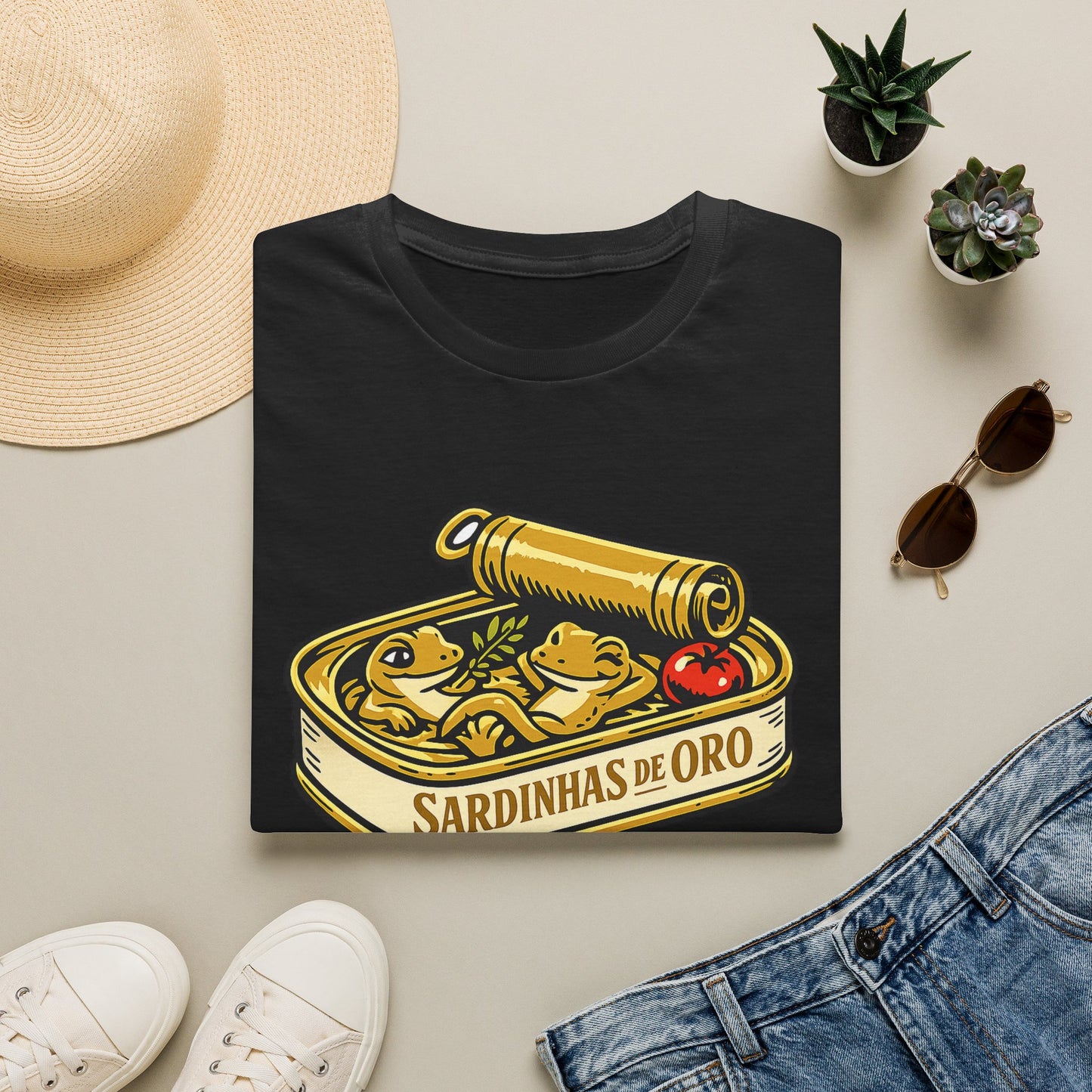 Sardinhas de Ouro Portuguese fish market graphic t-shirt — Gold Gecko Co.