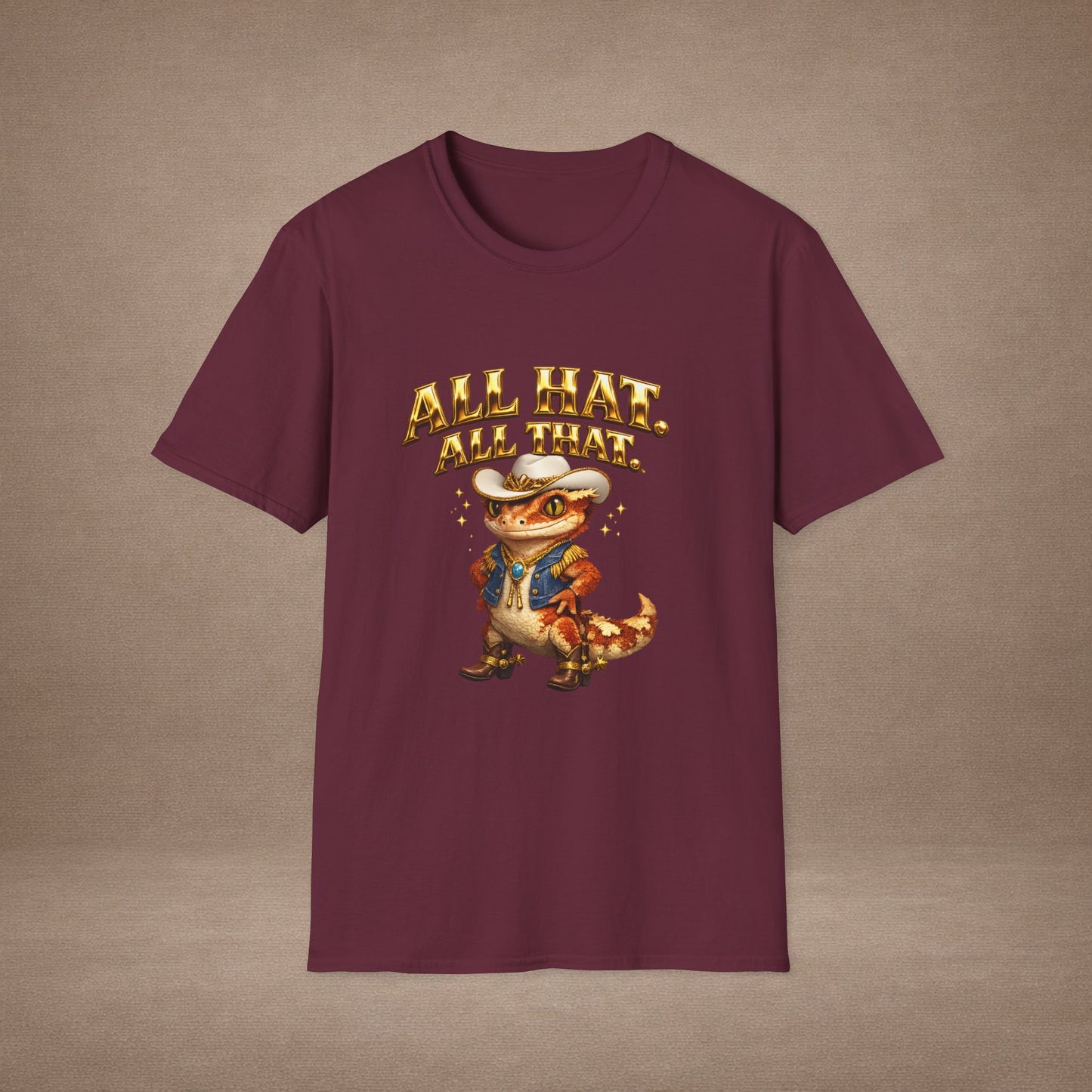 Design #09-2 - Cowgirl Gecko - "All Hat, All That"