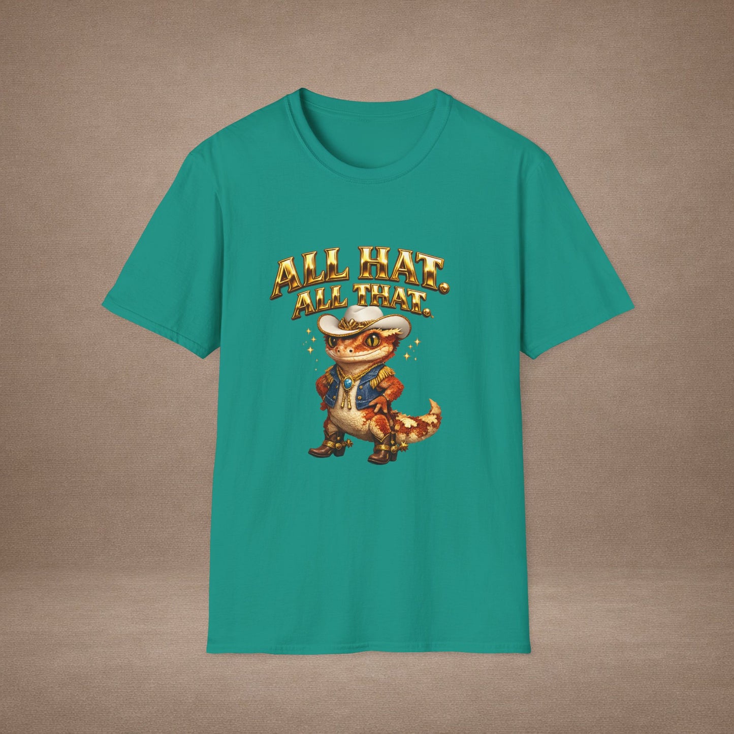 Design #09-2 - Cowgirl Gecko - "All Hat, All That"