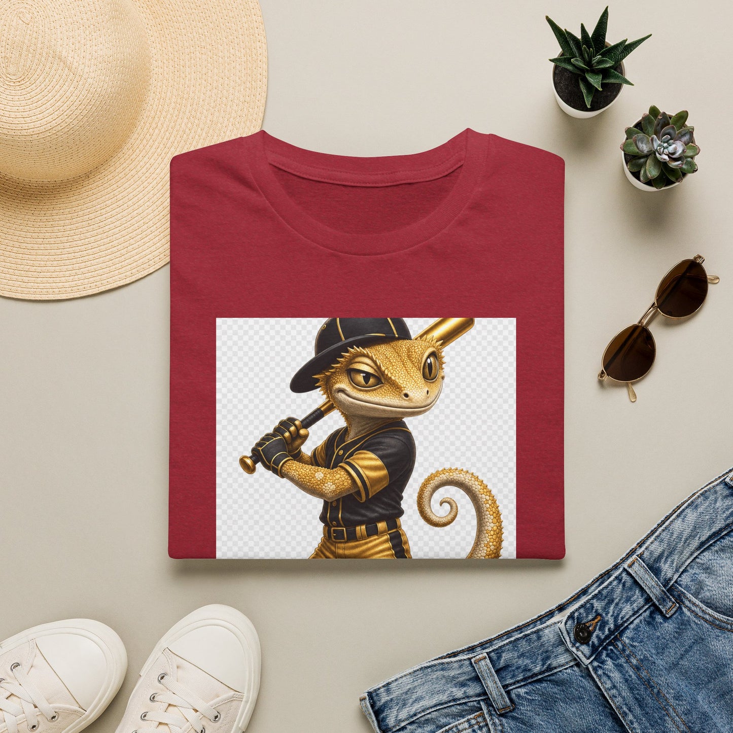 Gold Gecko Co. | Batting .1000 on Drip | Baseball Gecko Tee