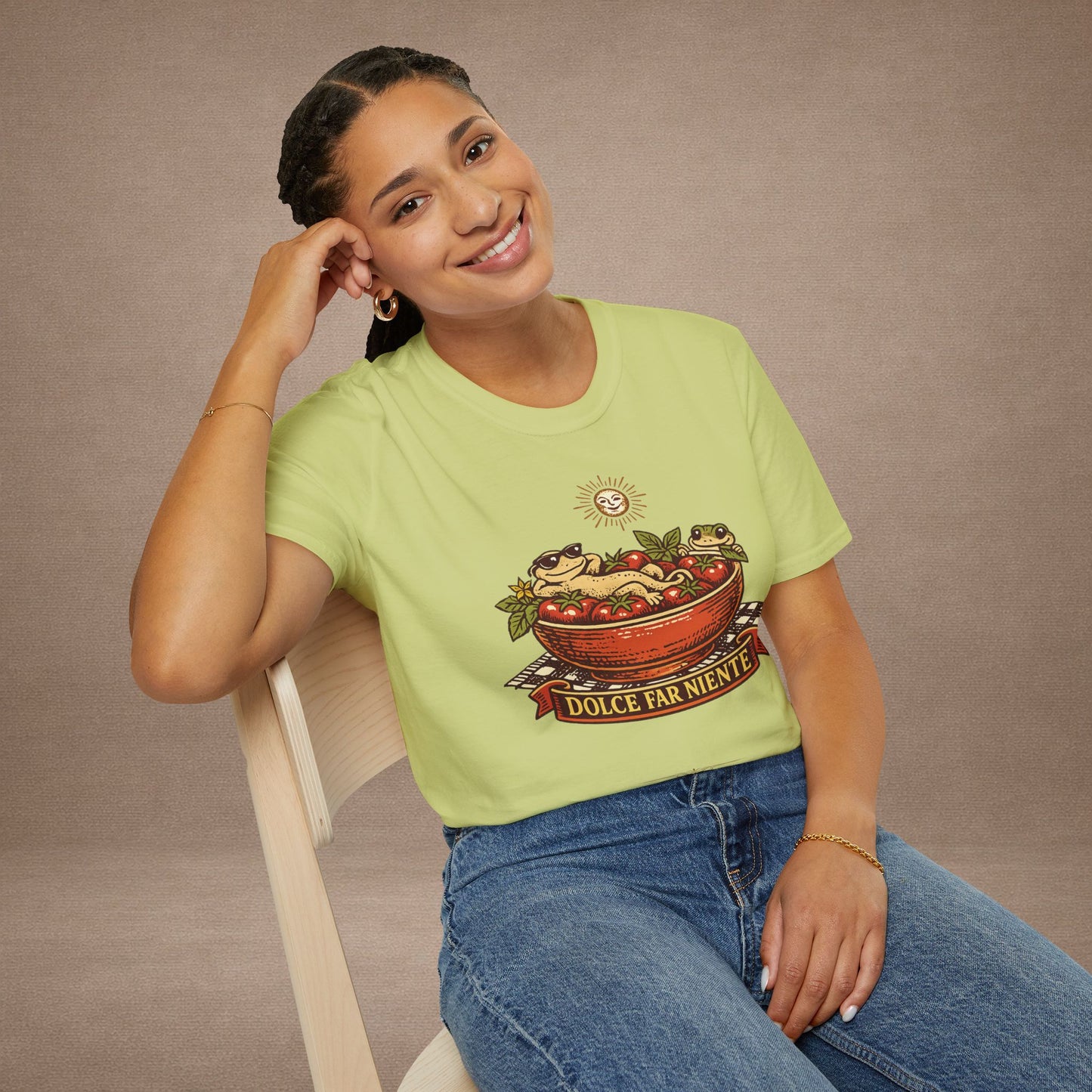 Pomodoro Dolce Italian tomato & basil graphic t-shirt — Gold Gecko Co.