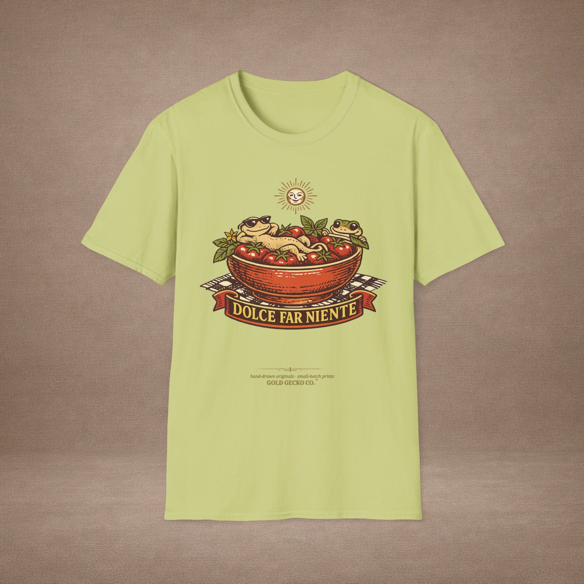 Pomodoro Dolce Italian tomato & basil graphic t-shirt — Gold Gecko Co.