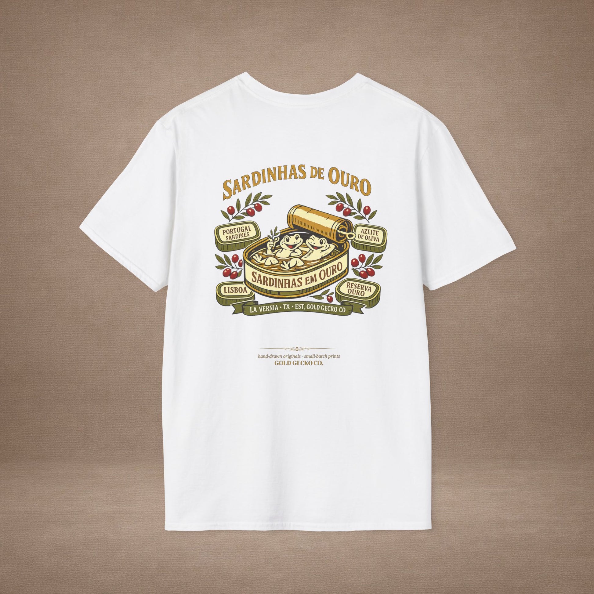 Sardinhas de Ouro Portuguese fish market graphic t-shirt — Gold Gecko Co.