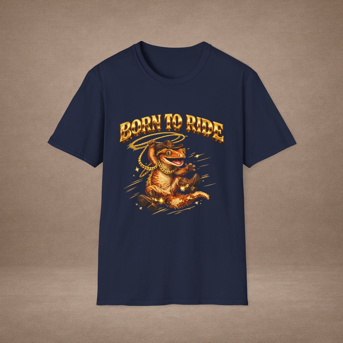DESIGN #09-35 Born to Ride — Rodeo Gecko Tee (Front & Back)