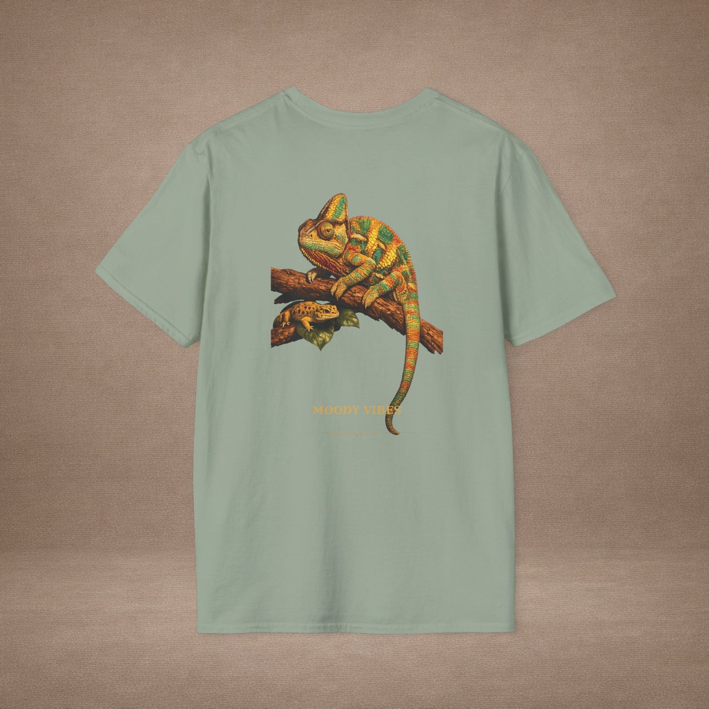 Chameleon — Moody Vibes — photoreal reptile portraits — the ultimate herp appreciation. Gold Gecko Co. Reptile Roll Call collection.